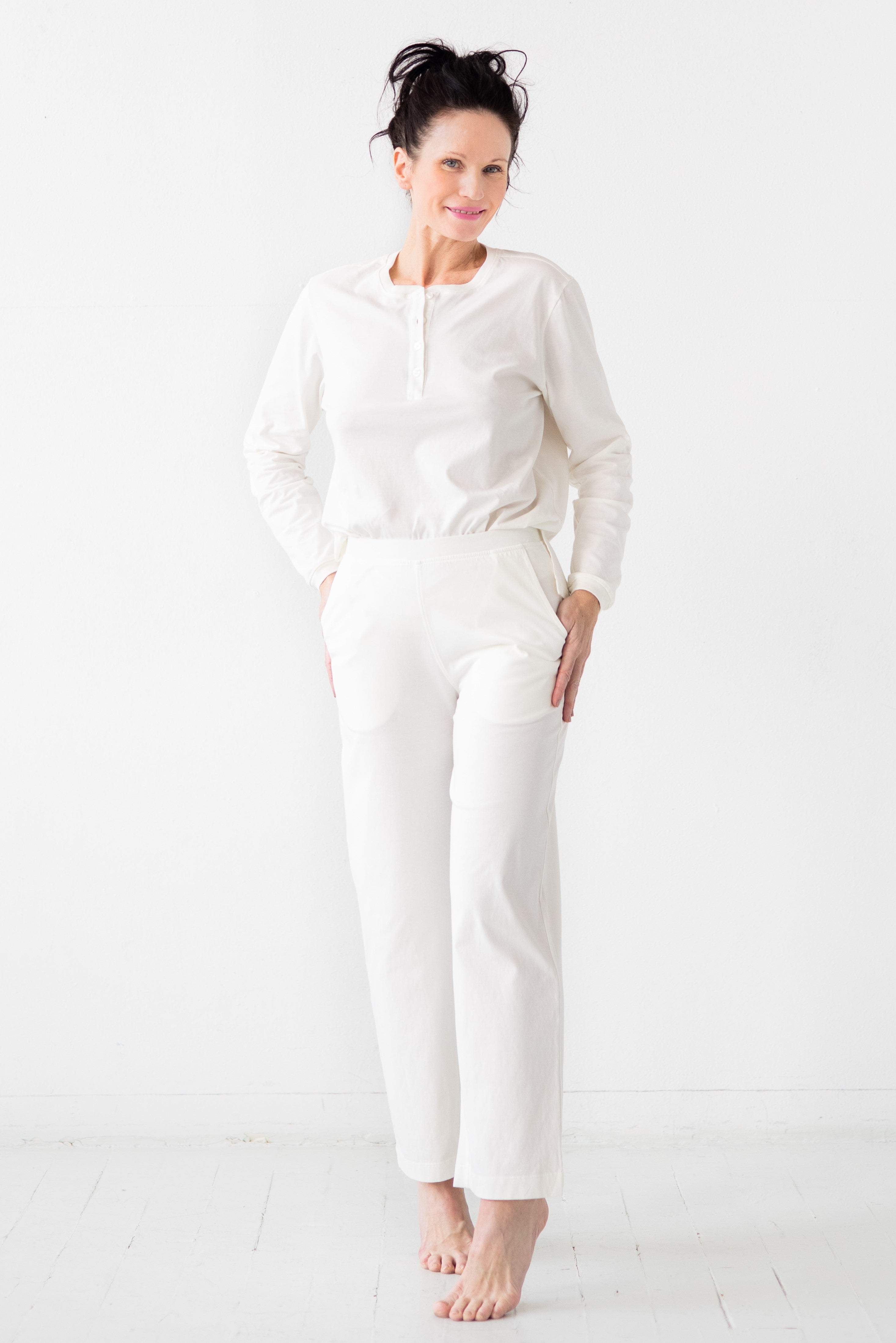 Straight Leg Pants in Pima Cotton - DestGlow