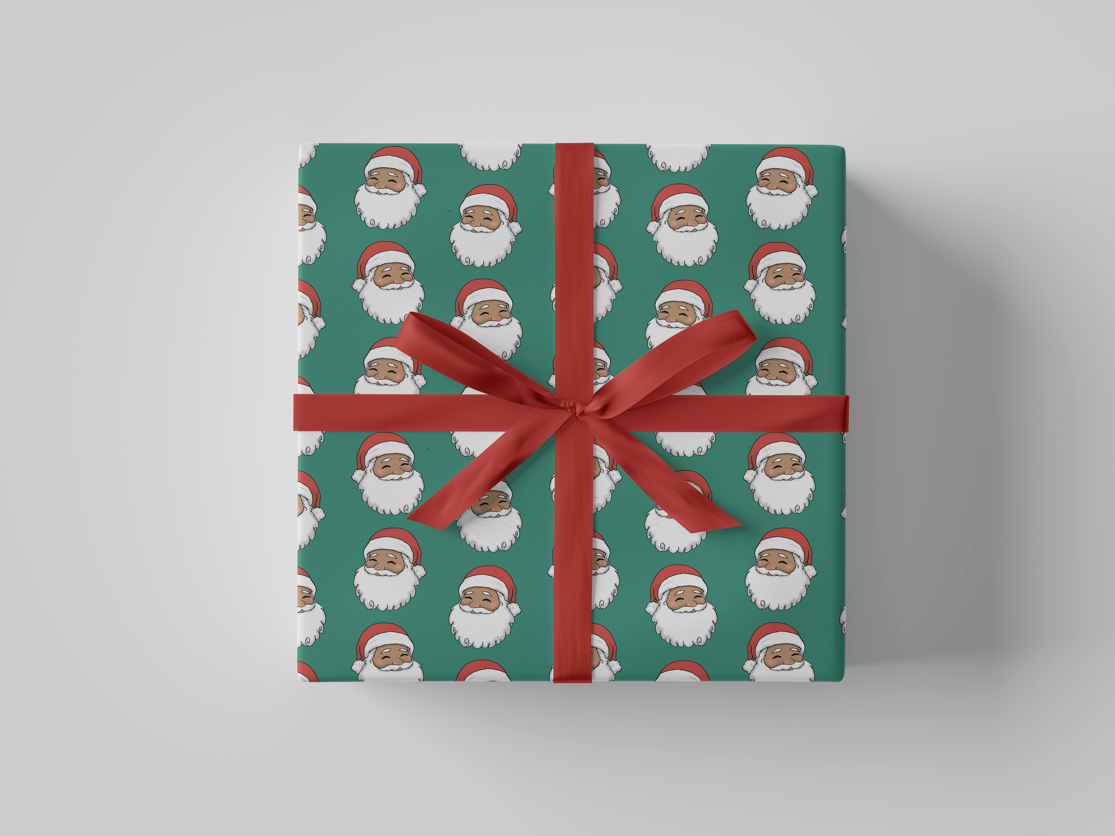 Holly Jolly Santa Gift Wrap by Deck & Adorn