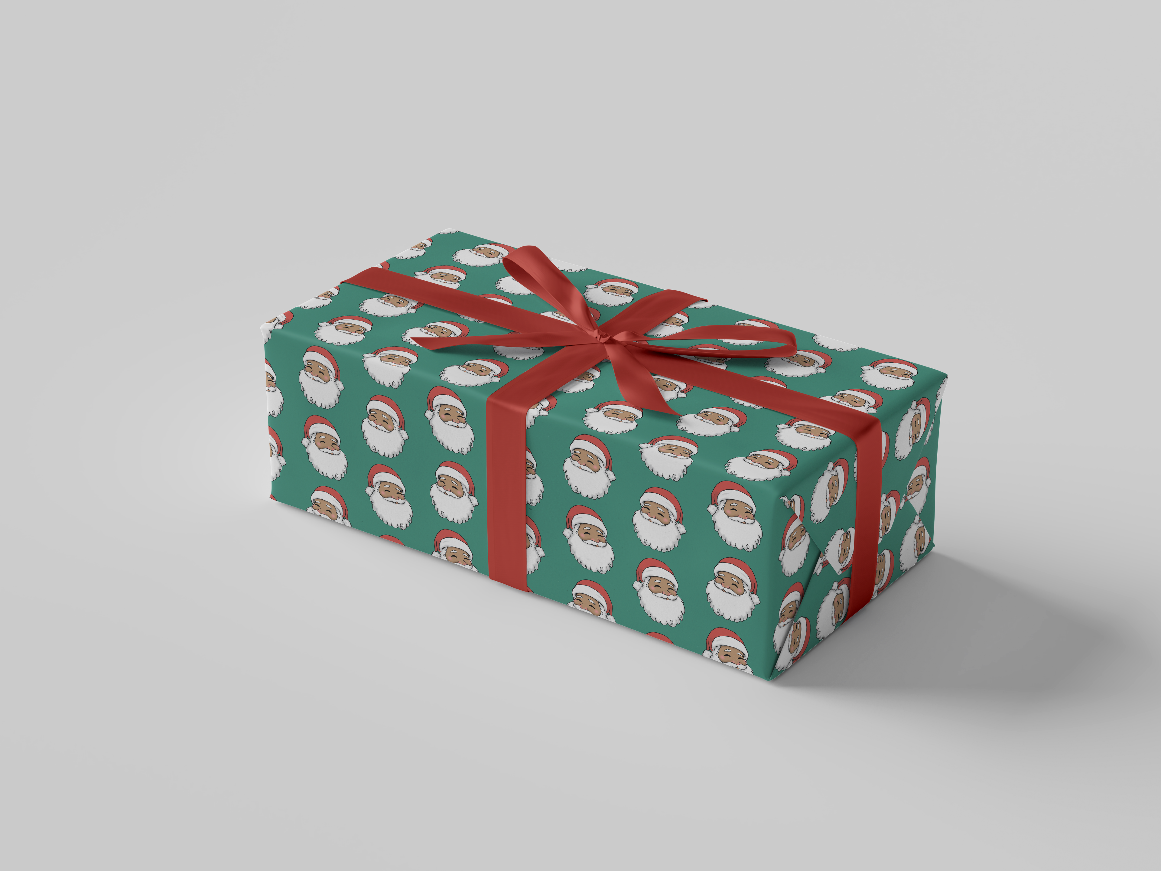Holly Jolly Santa Gift Wrap by Deck & Adorn