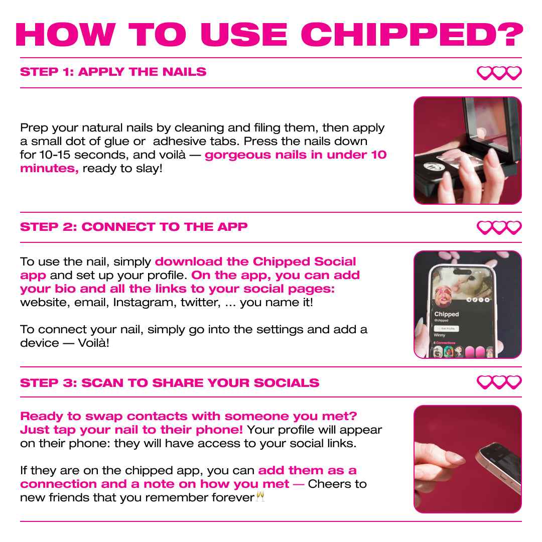 Cherrysh Me ๐ NFC Nails That Share Your Socials