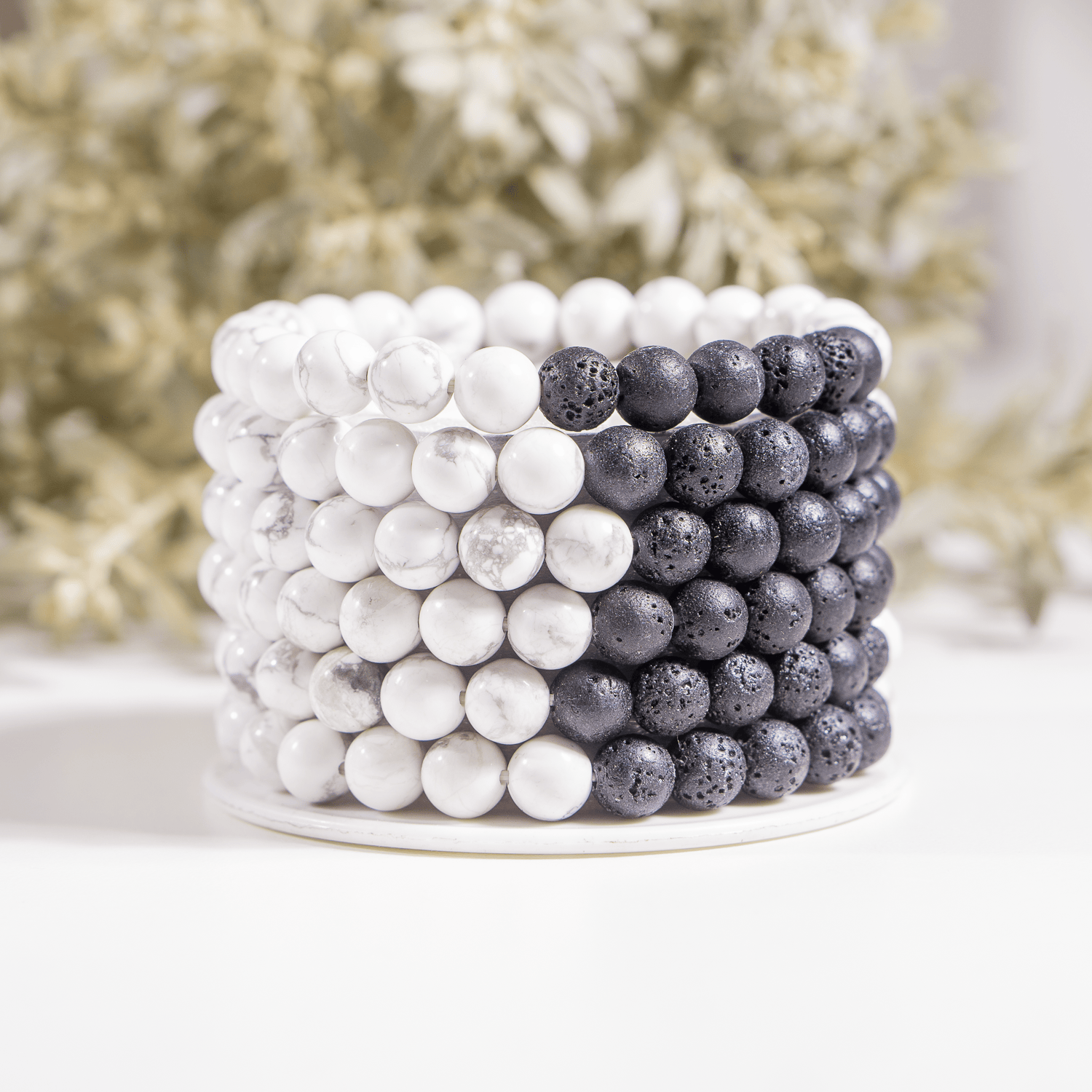 Howlite Diffuser Bracelet, Lava Diffuser Jewelry, Aromatherapy, Essential Oil Bracelet, Spiritual Gift, Yoga Gift for Her DestGlow