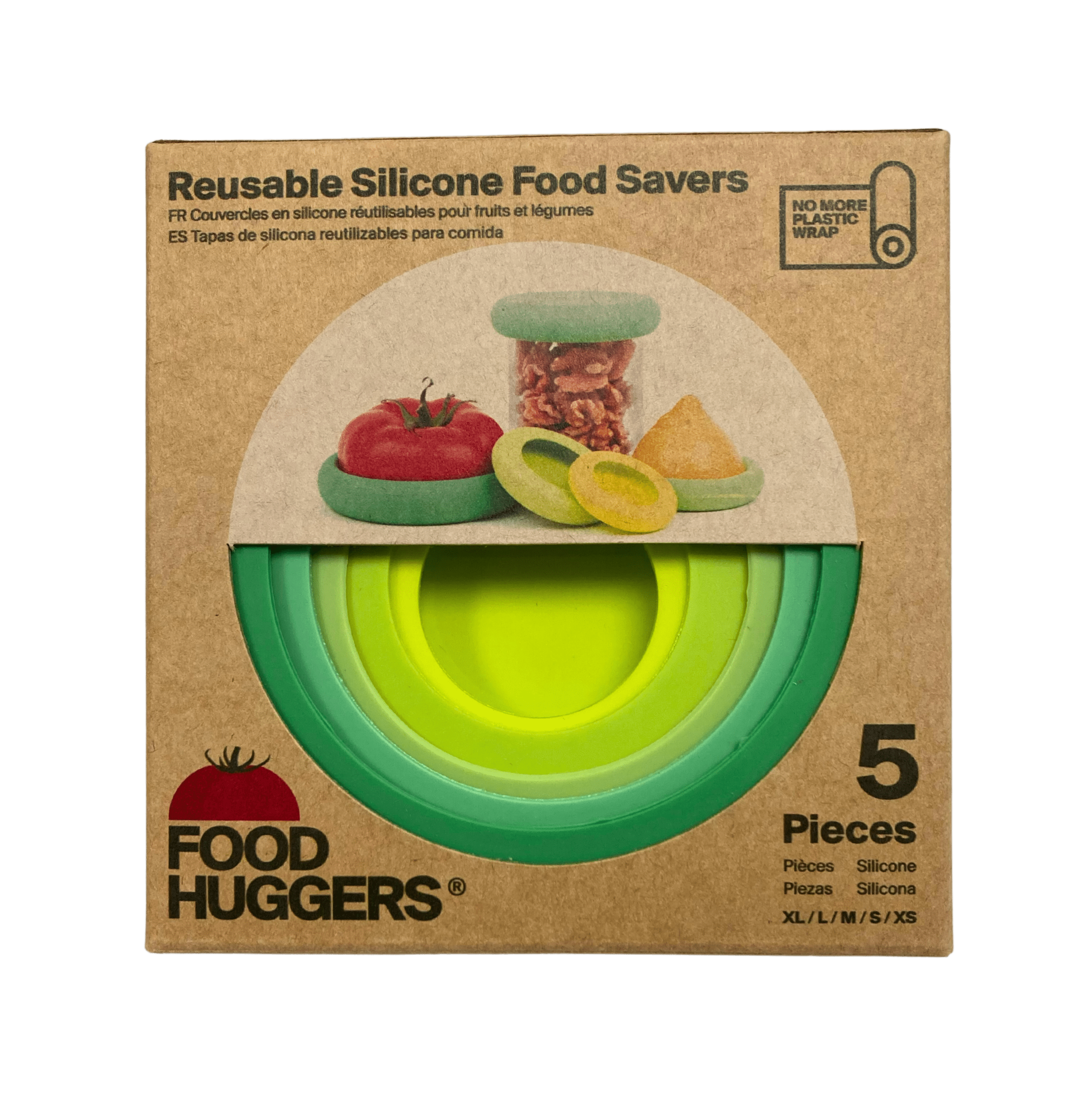 Food Savers, Silicone, Reusable, Food Huggers by Country Life Natural Foods