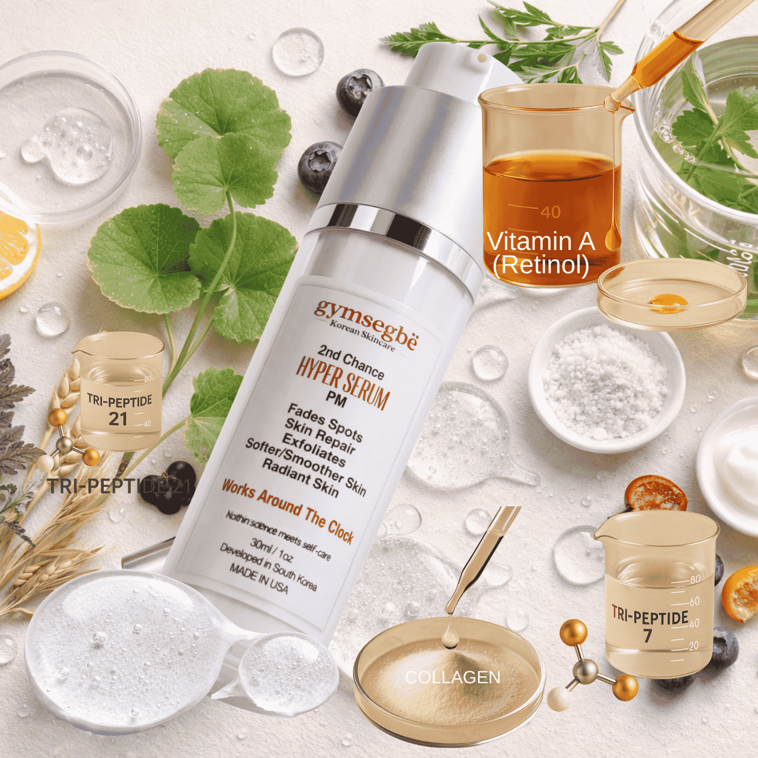 Full-Size Korean Skincare Set for Dark Spots, Fine Lines & Glass Skin