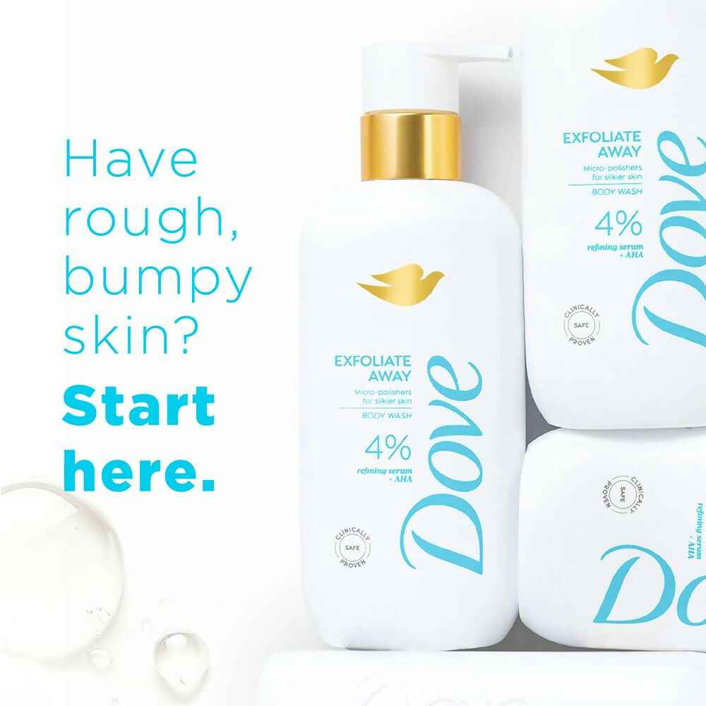 Dove Exfoliate Away Serum Body Wash with 4% Refining Serum + AHA
