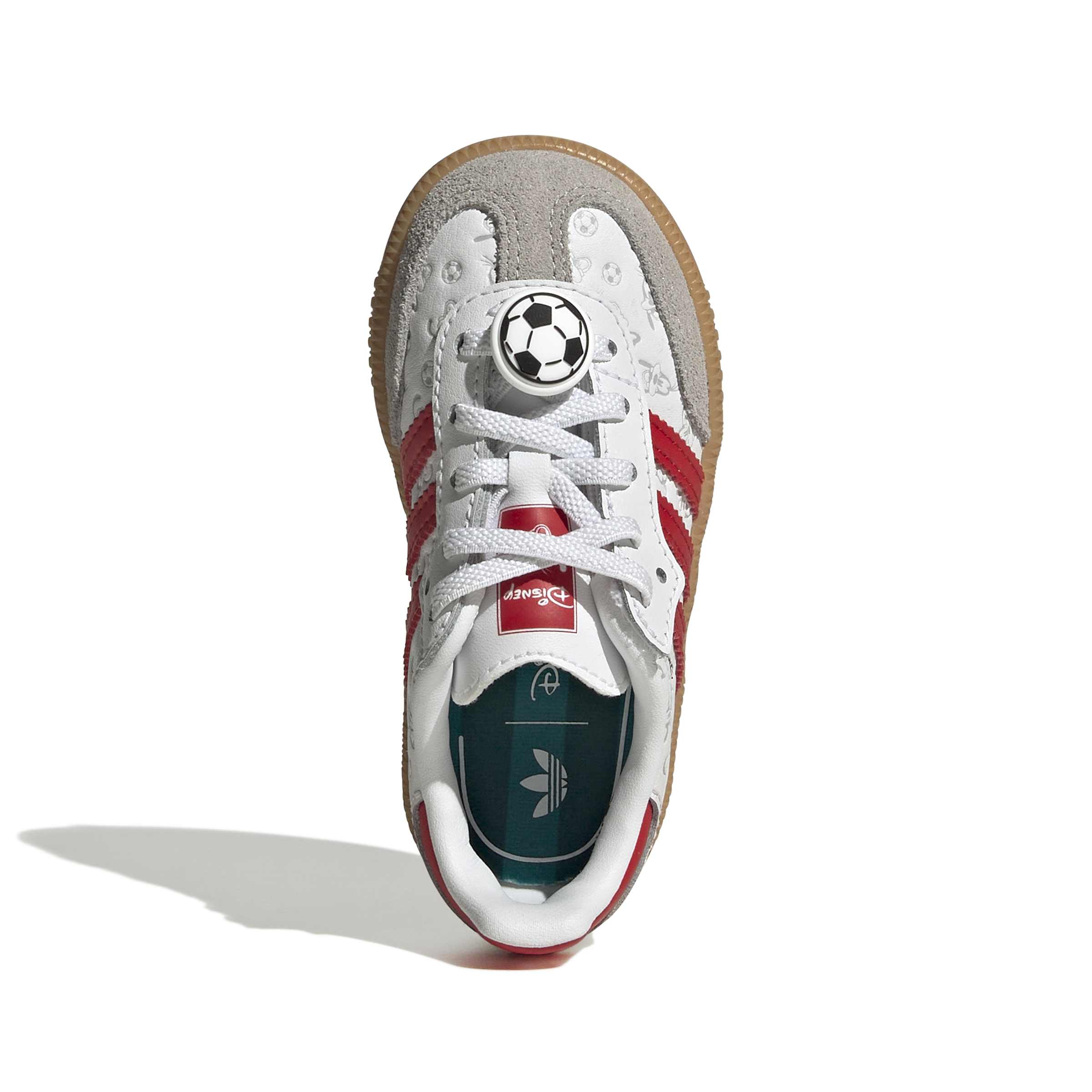 Adidas (PS) Disney Samba OG Elastic Lace - White/Red by Denim Exchange
