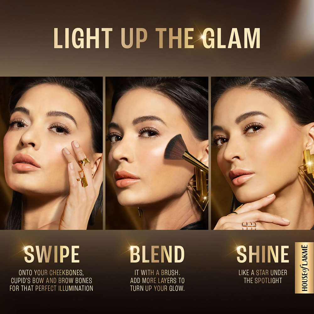 Lakme Glitterati Marble Highlighter - Shimmer Rose