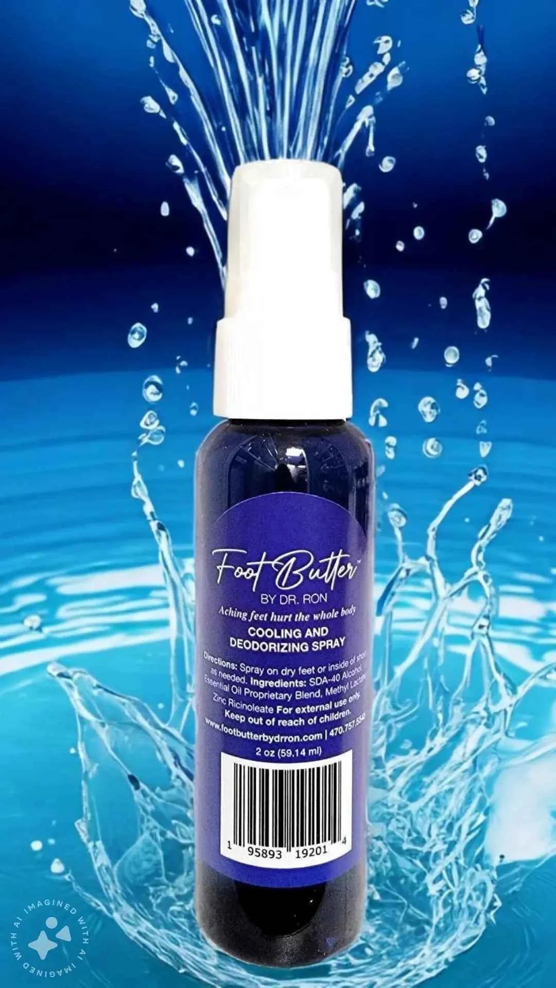 Lavender Cooling & Deodorizing Foot Spray – 2 oz Freshness & Odor Control by Foot Butter by Dr Ron