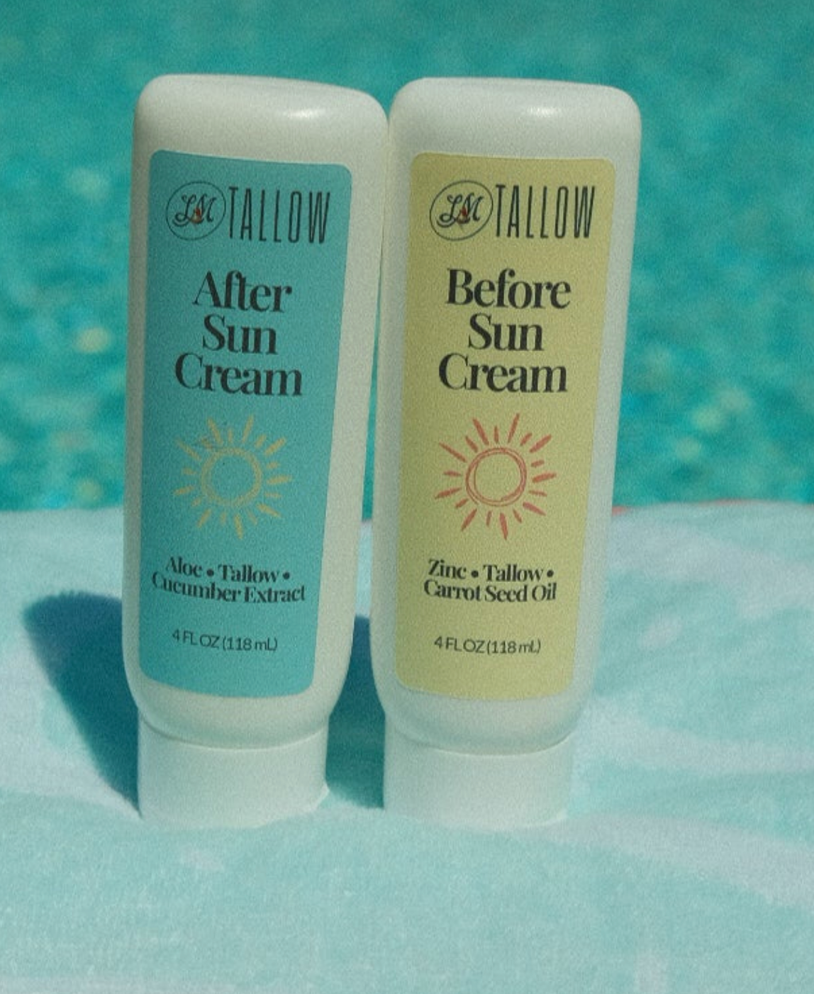 Tallow Sun Care Duo - Natural Before & After Sun Cream Gift Set with Zinc Oxide by The Lady May