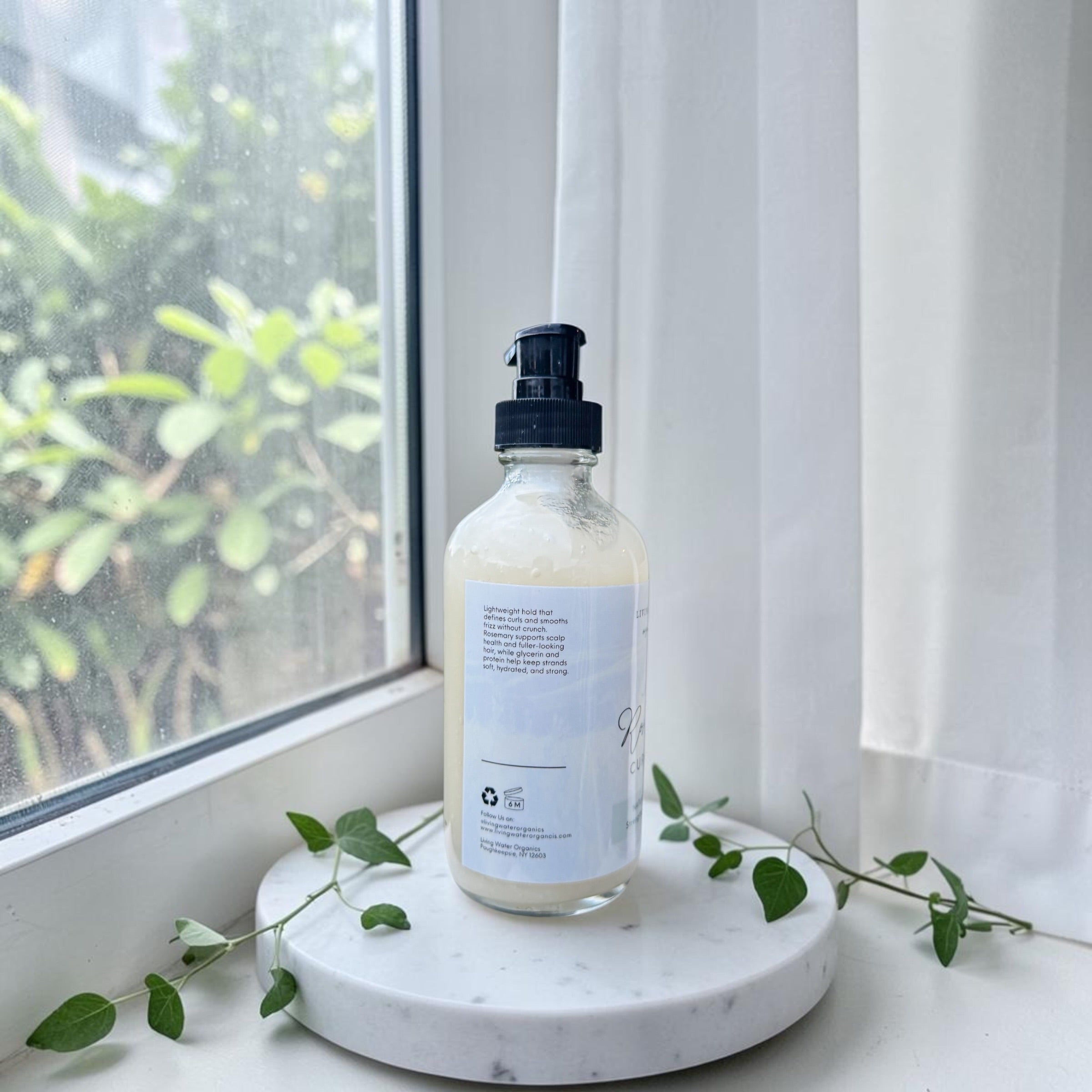 Rosemary Curl Gel (Medium to Strong Hold) by Living Water Organics