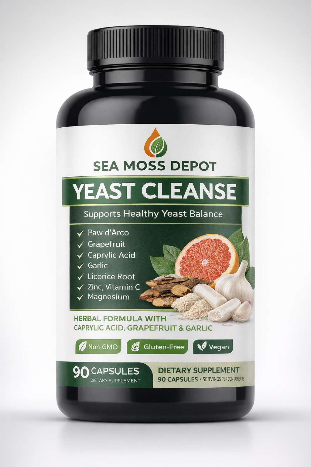 Yeast Cleanse – Advanced Gut & Candida Support Formula (90 Vegan Capsules) by Seamoss depot