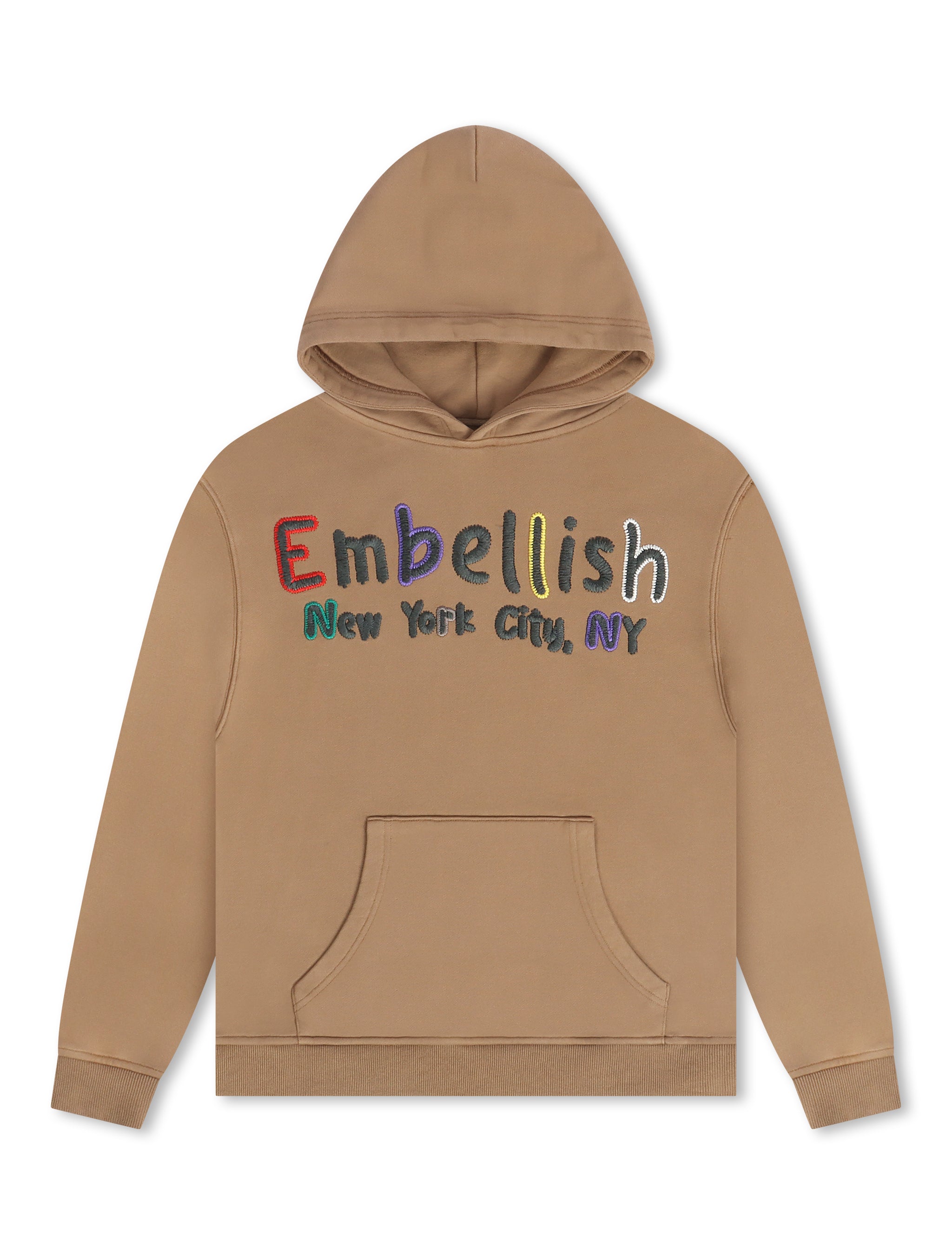 Embellish Colors Hoodie - Mocha by Denim Exchange