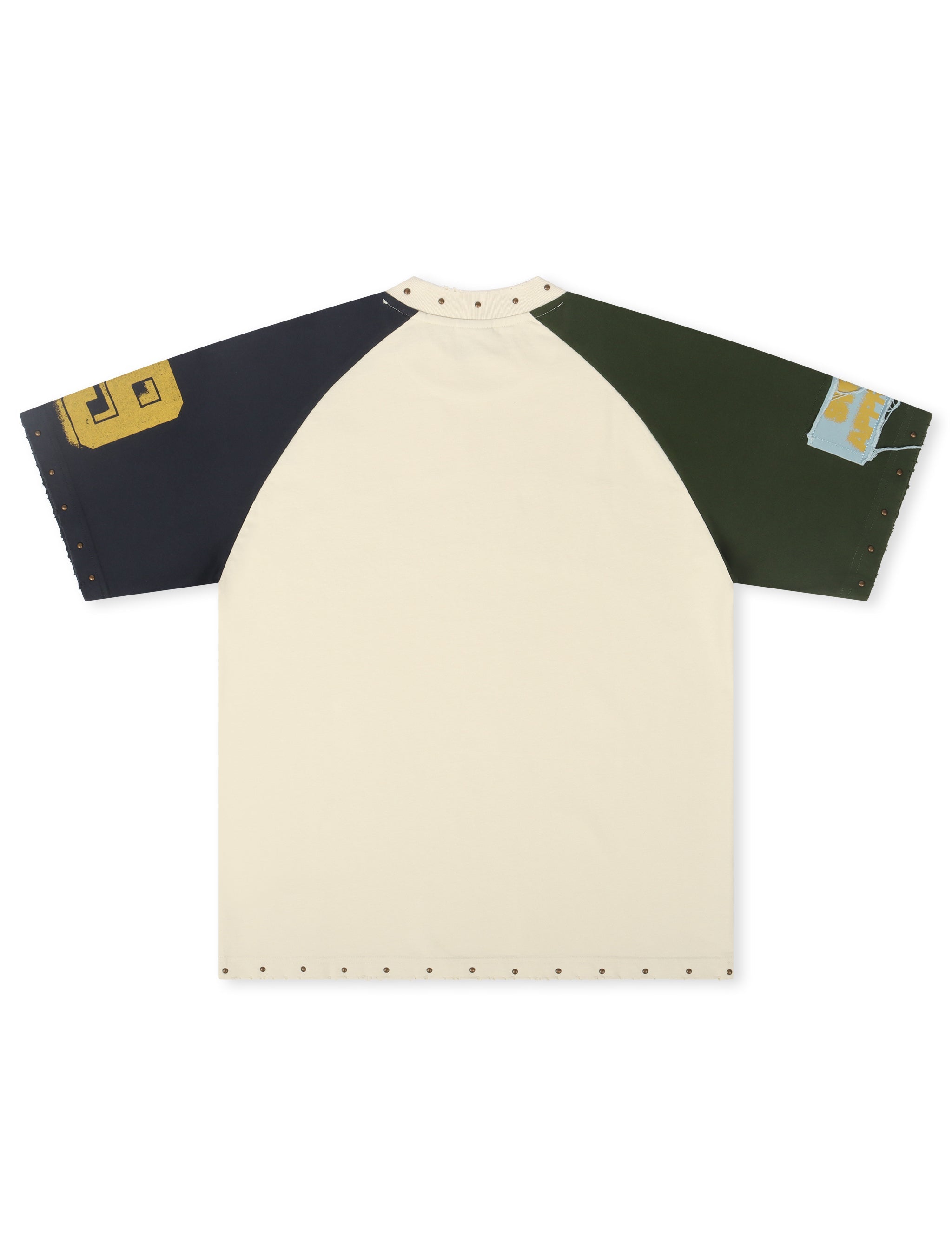 Street Approved Color Block Tee - Cream by Denim Exchange