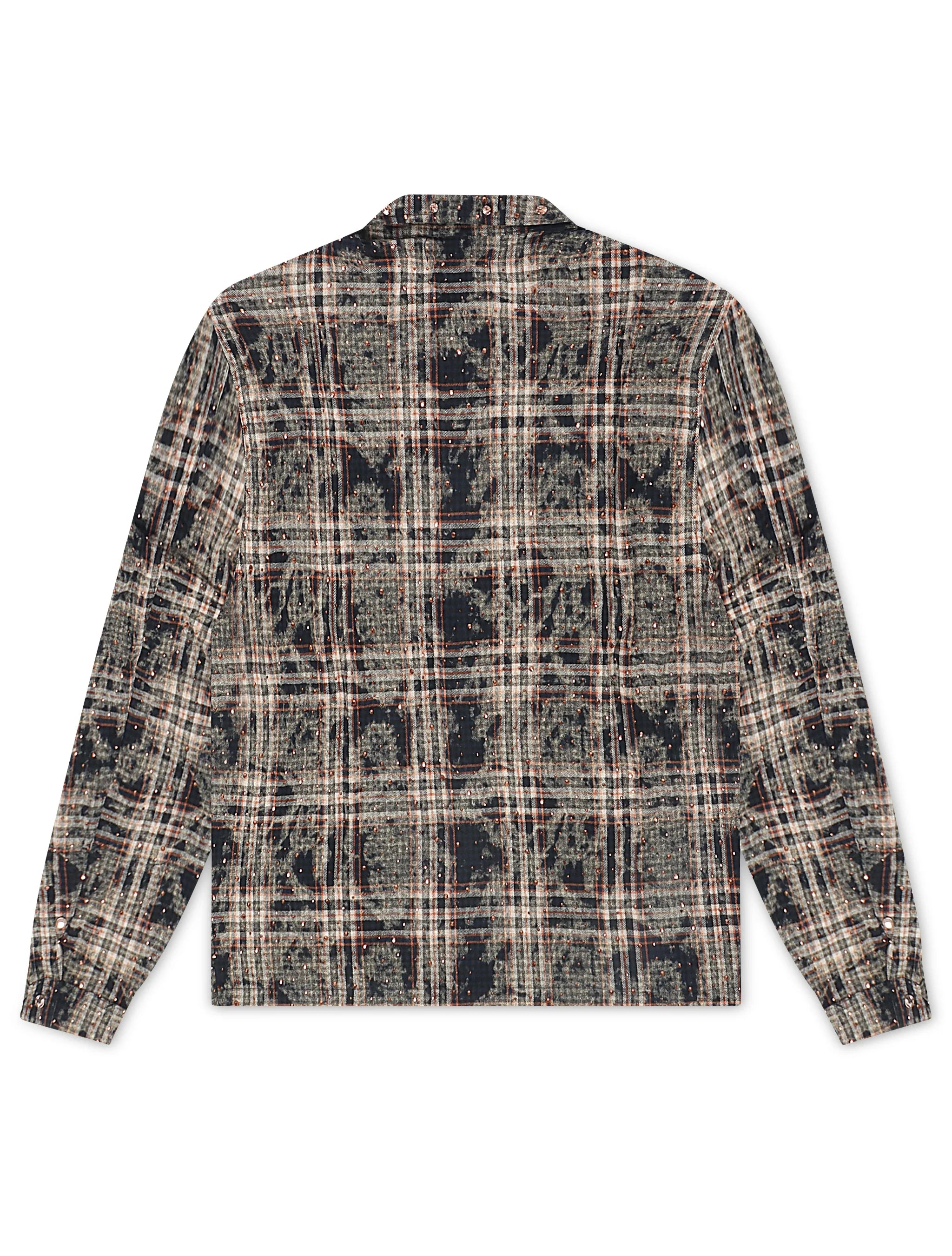 Rebel Denim Rhinestone Flannel - Navy by Denim Exchange