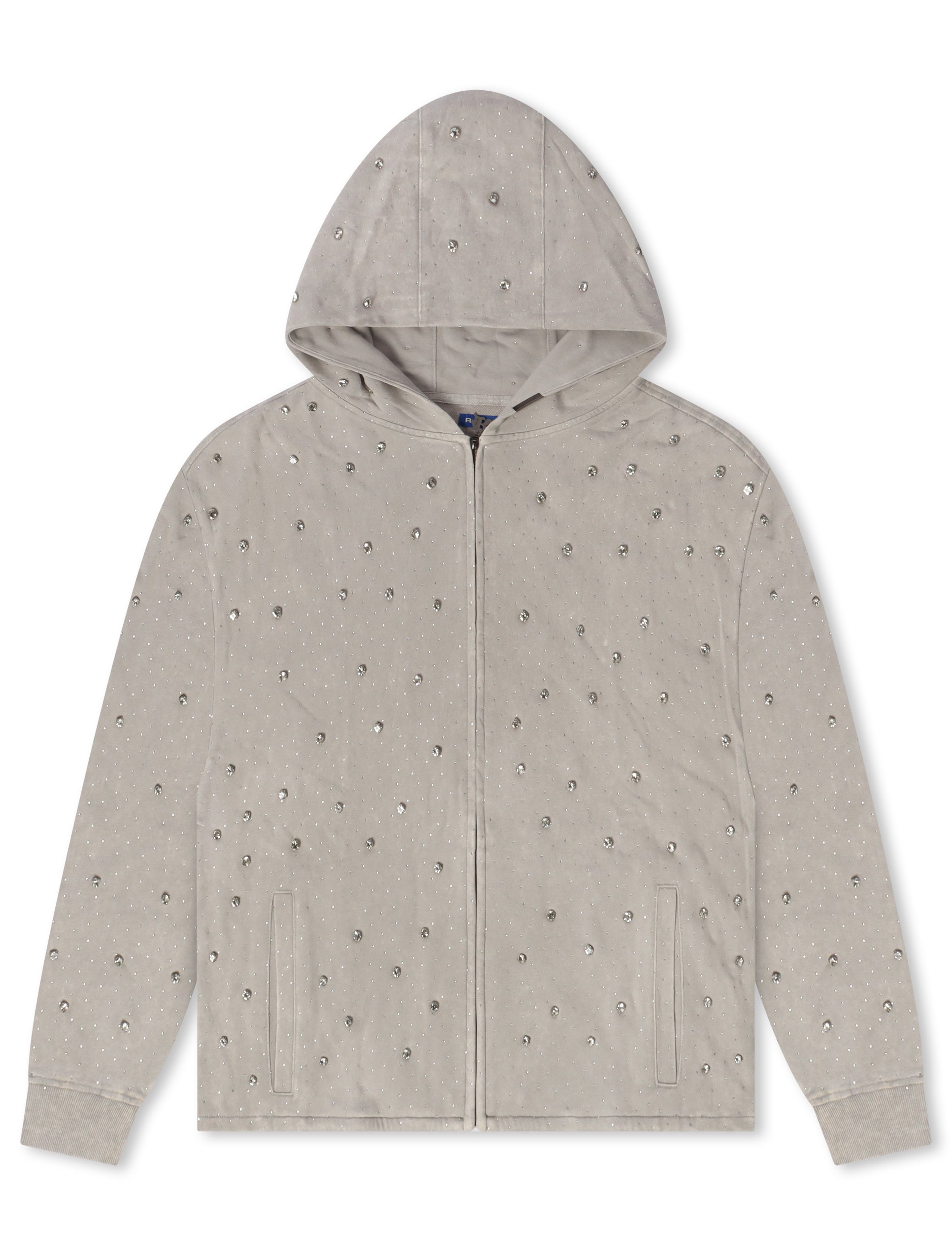 Rebel Denim Diamond Hoodie - Grey by Denim Exchange