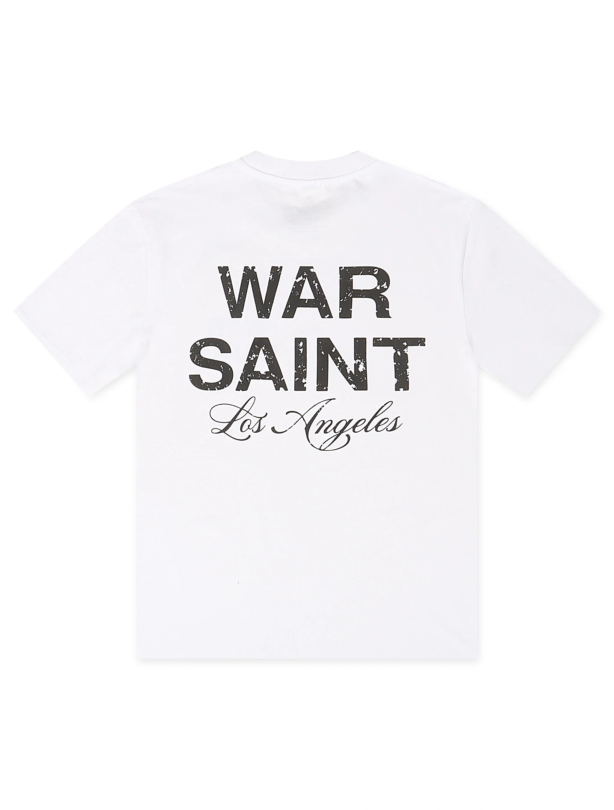Warsaint LA Script Tee - White/Black by Denim Exchange