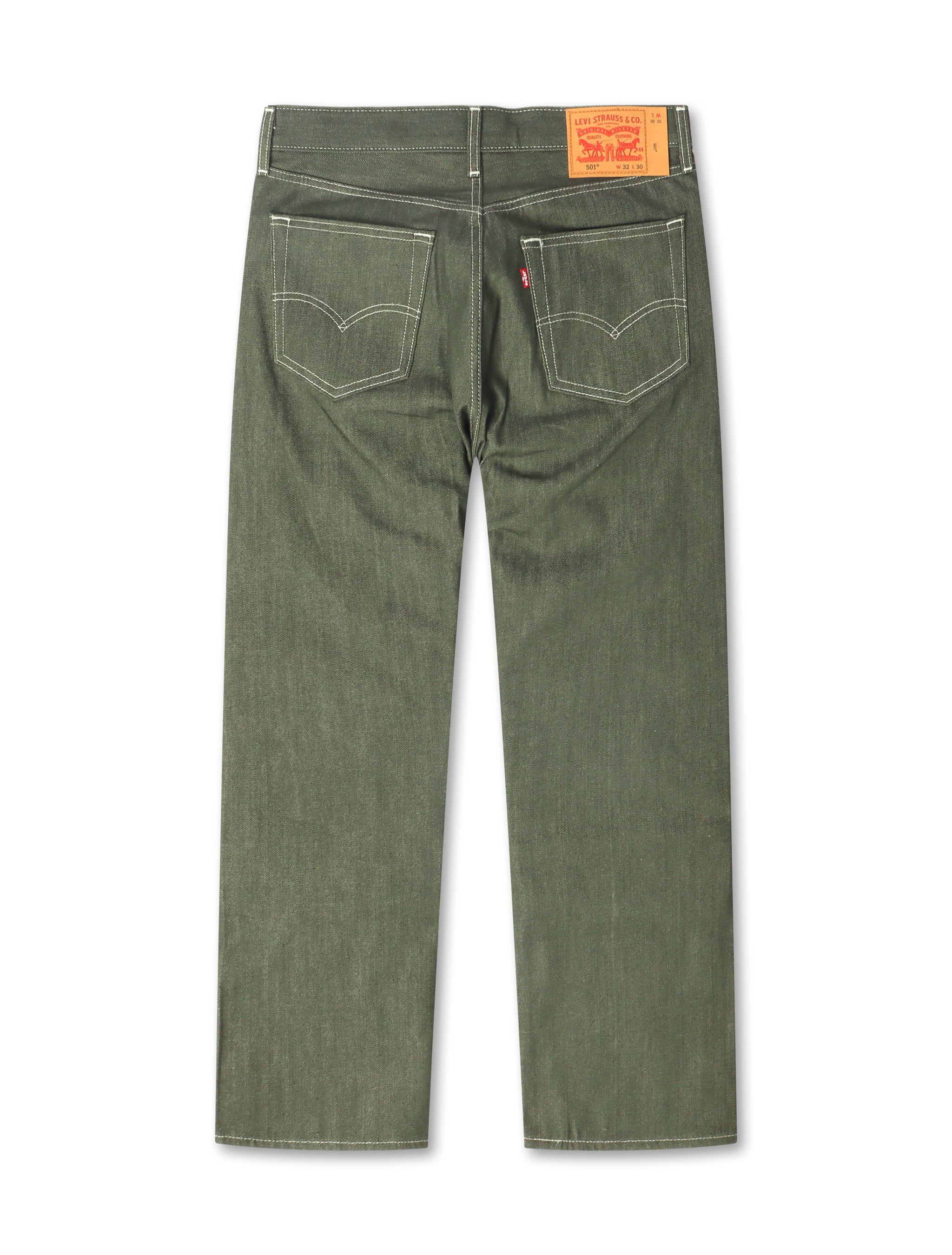 Levis 501™ Original Shrink To Fit Jeans - Green Rigid by Denim Exchange