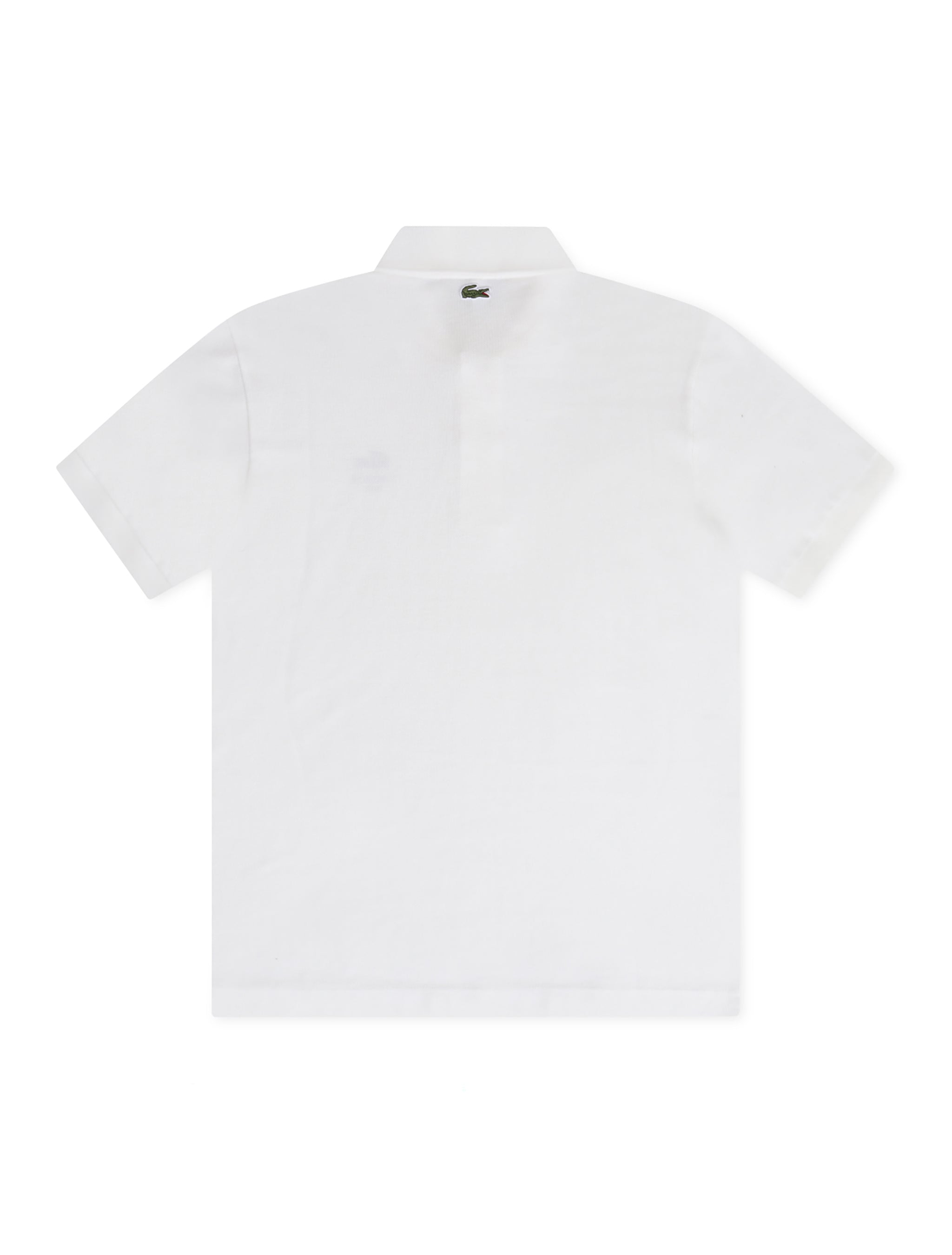 Lacoste Signature Print Polo Shirt - White by Denim Exchange