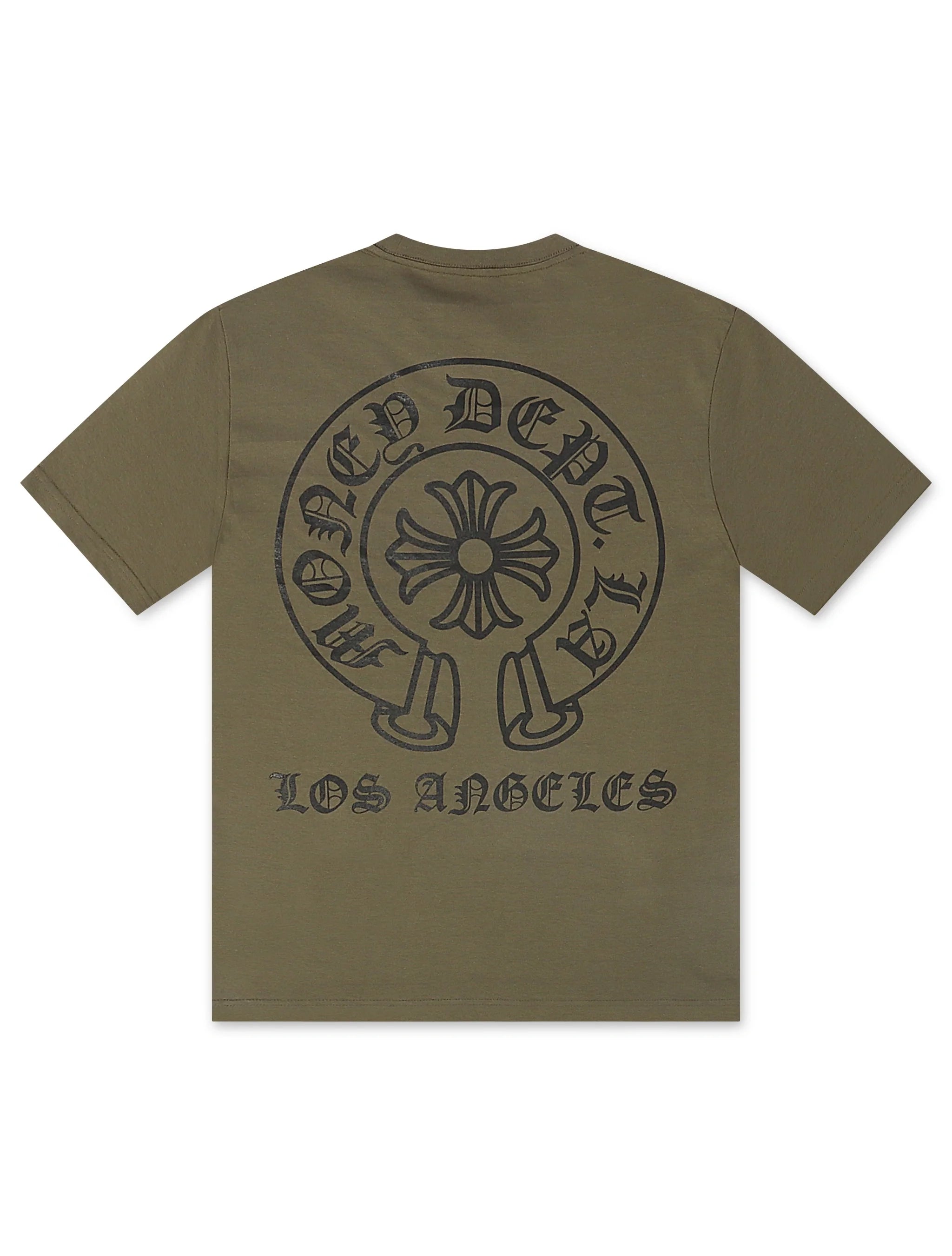 Money Dept. Vintage Old English Tee - Olive/Black by Denim Exchange