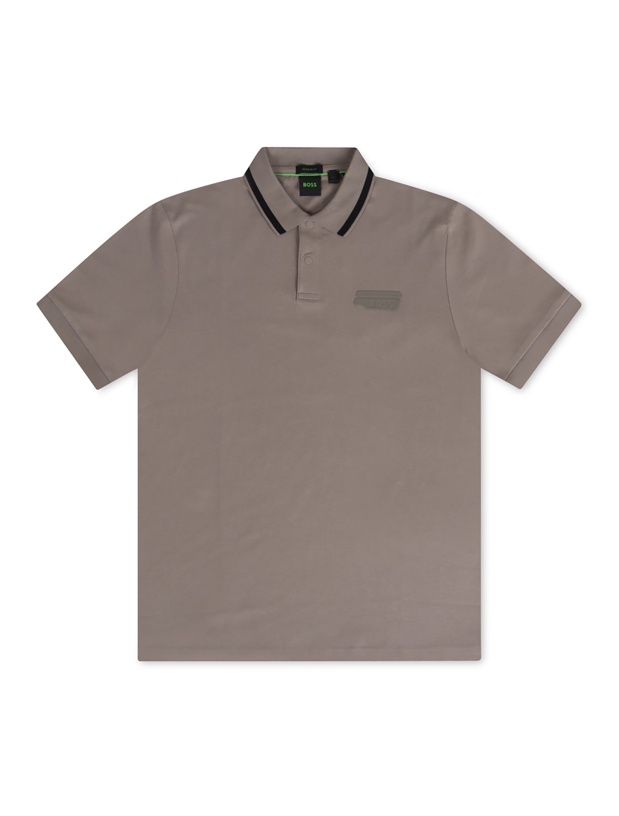 Boss Green Pio Badge Polo - Brown by Denim Exchange