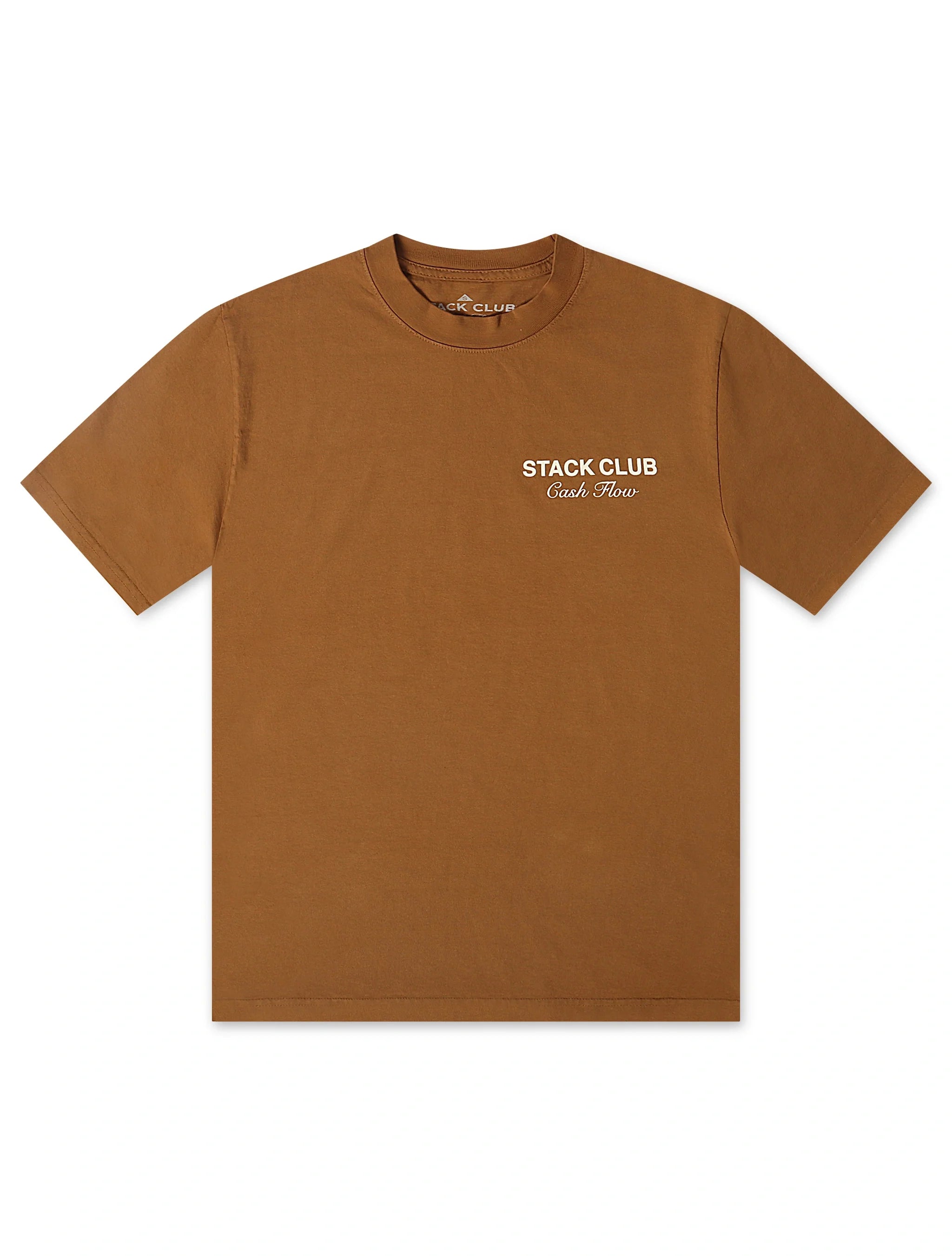 Stack Club Cash Flow Heavyweight Tee - Brown/Cream by Denim Exchange