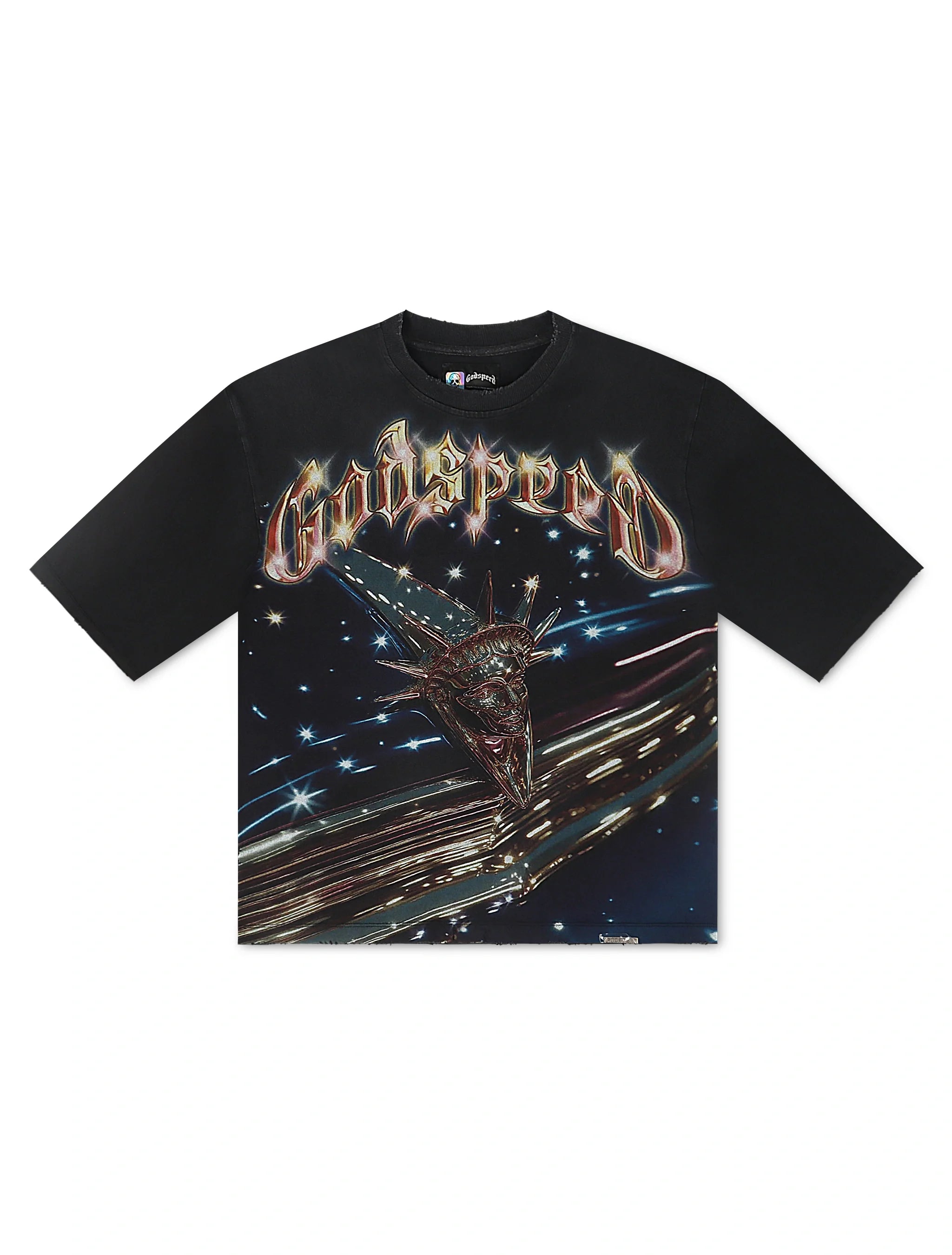Godspeed Liberty Cruiser Boxy Tee - Black by Denim Exchange