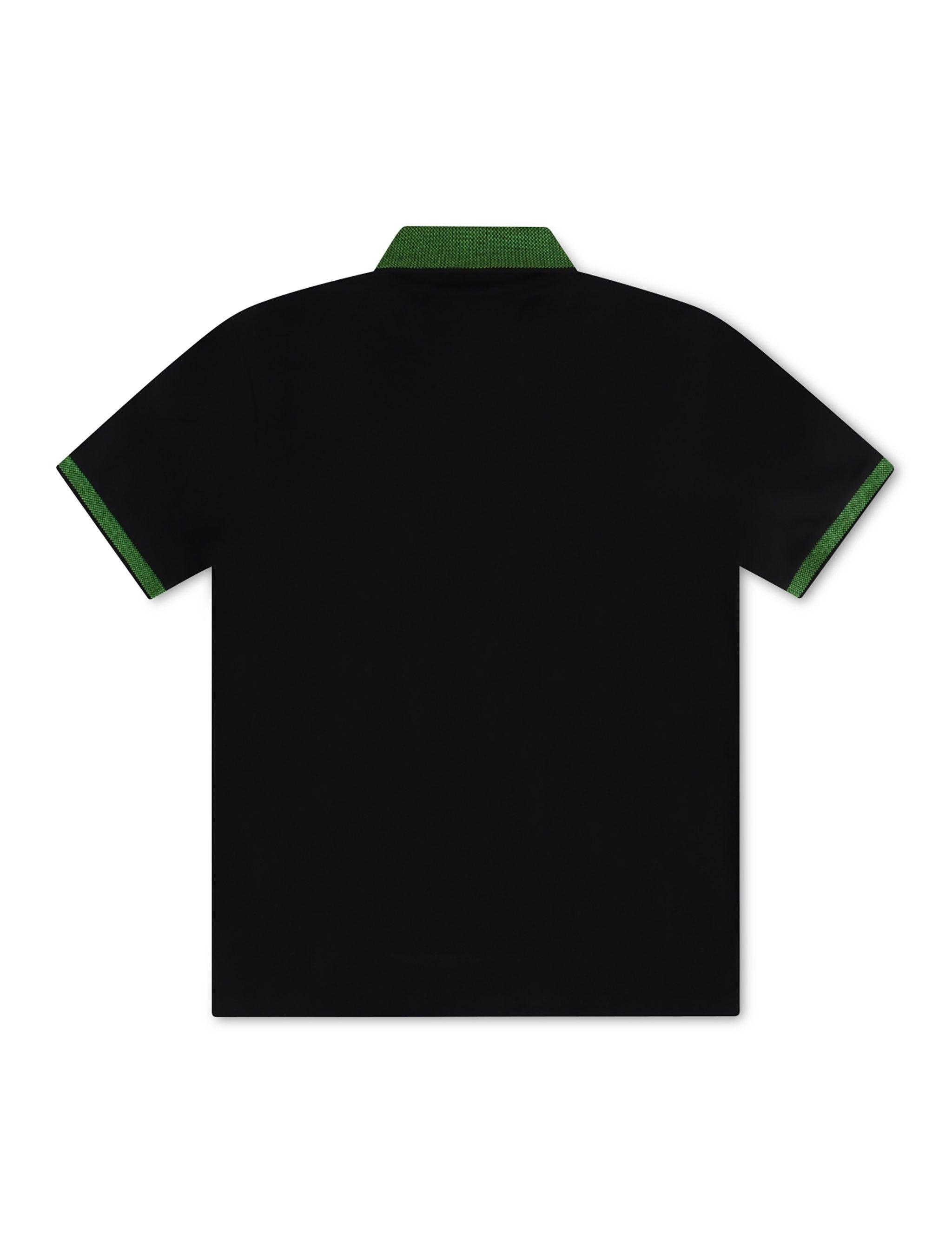 Psycho Bunny Montebello Pique Polo - Black by Denim Exchange