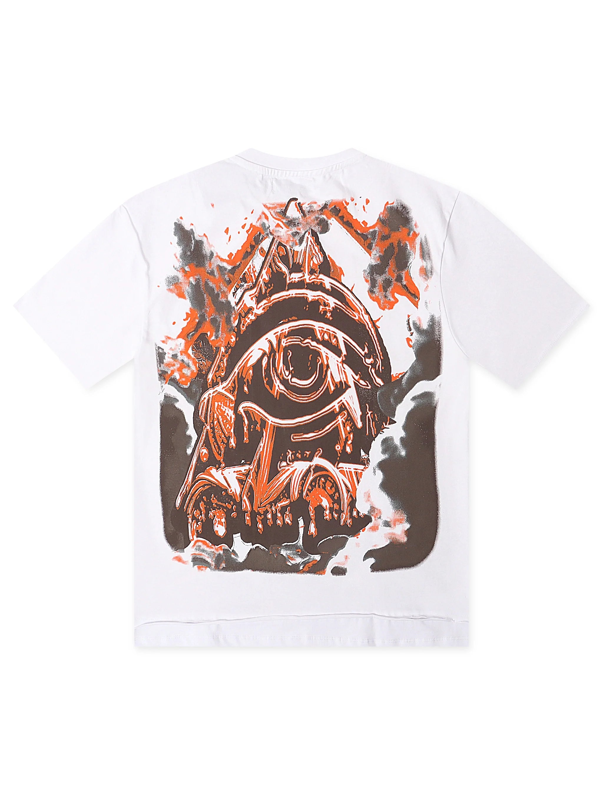 Starseed AI Angel Oversized Tee - White/Orange by Denim Exchange