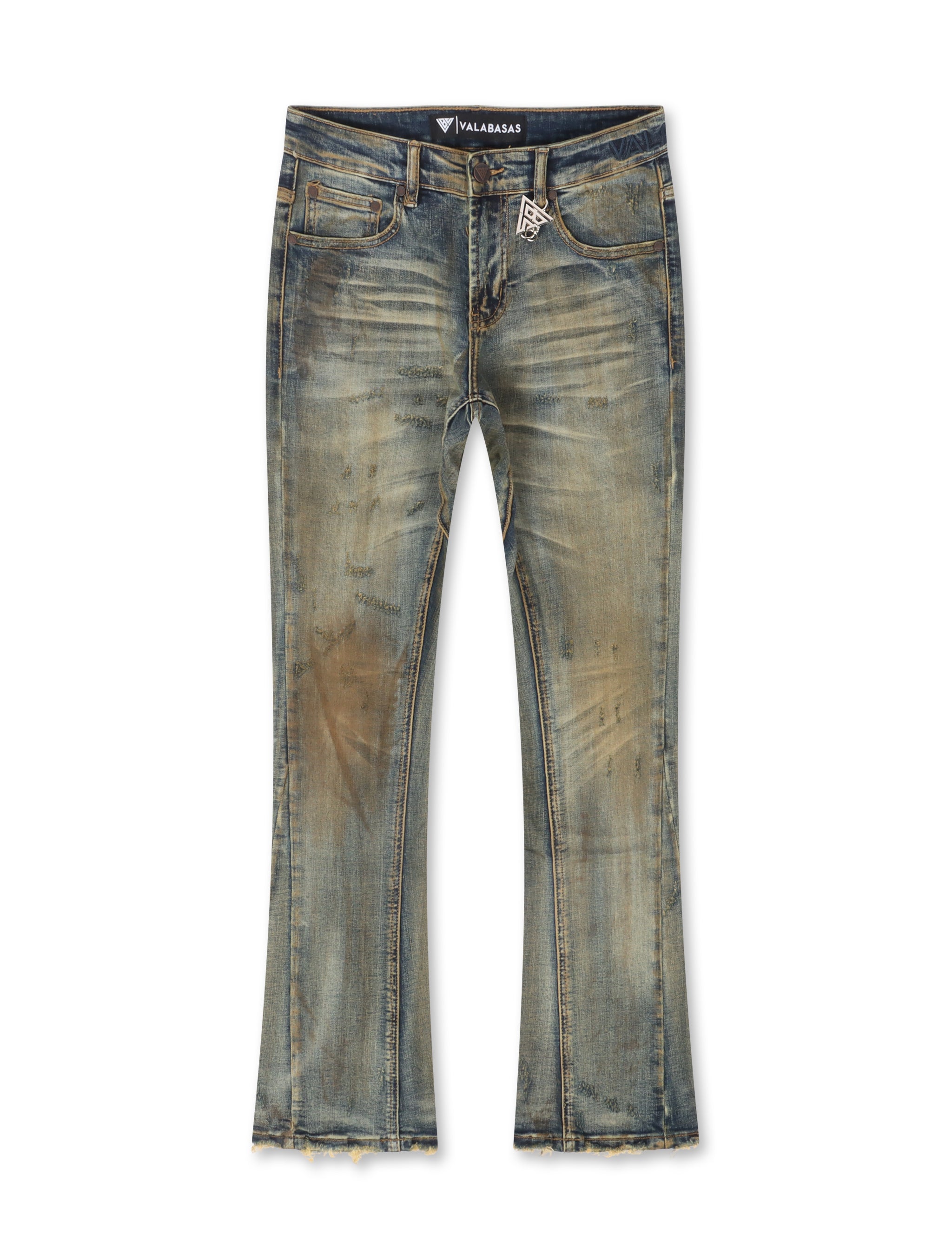 Valabasas Rugged Stacked Jeans - Vintage Blue by Denim Exchange