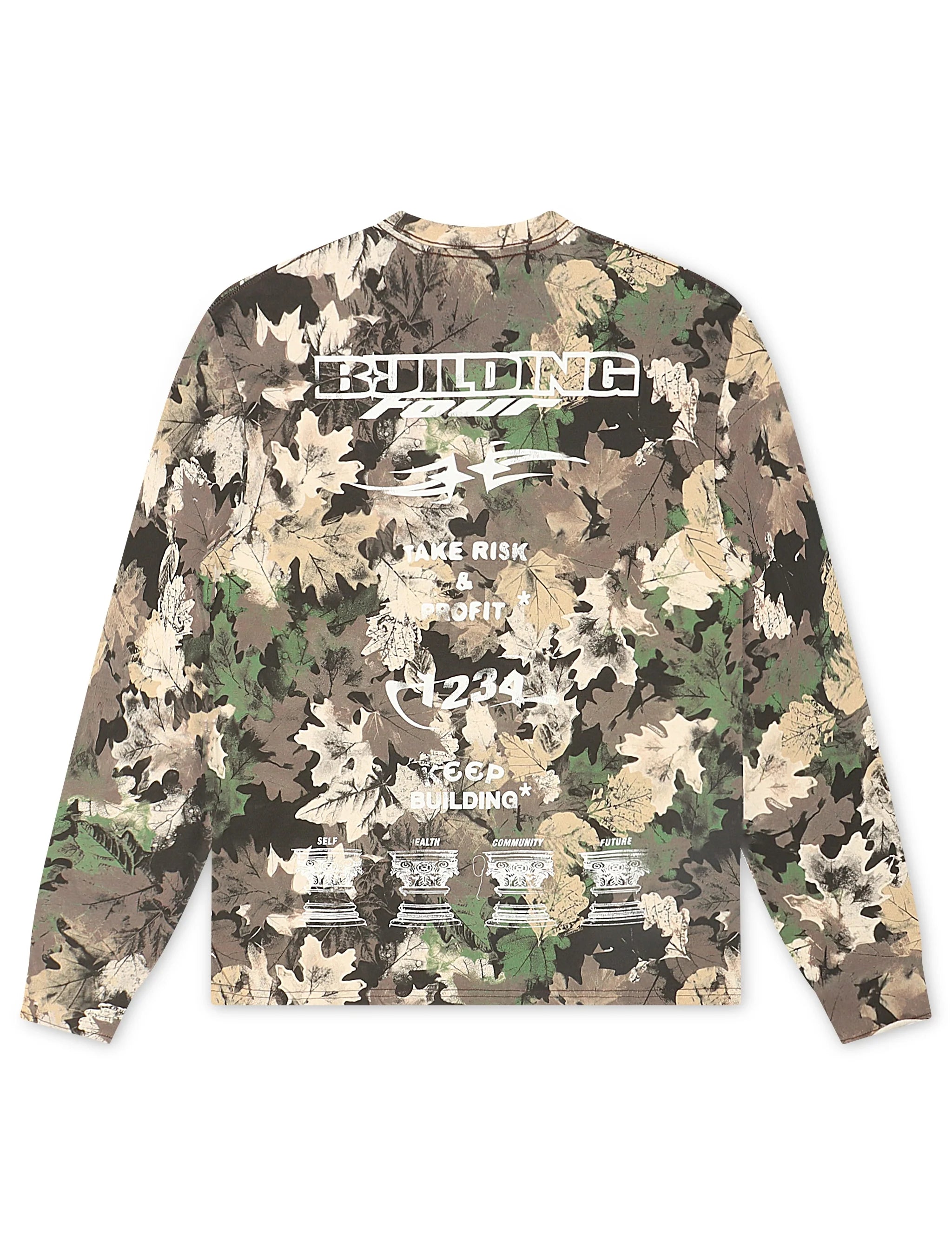 BLDG4 Worldwide Long Sleeve - Leaf Camo by Denim Exchange