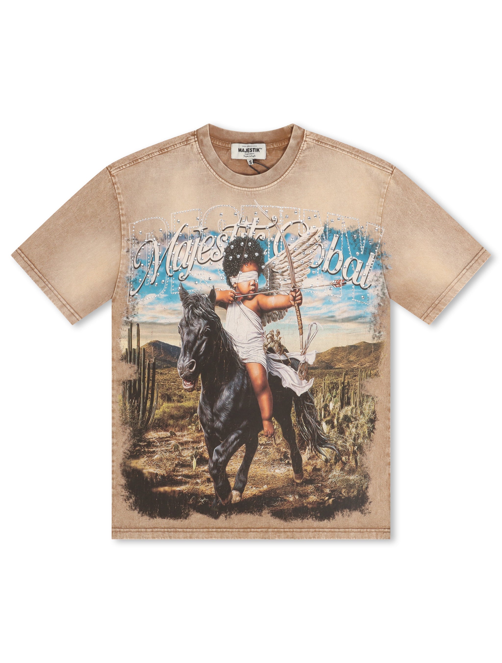 Majestik Department Angel Rider Tee - Brown by Denim Exchange