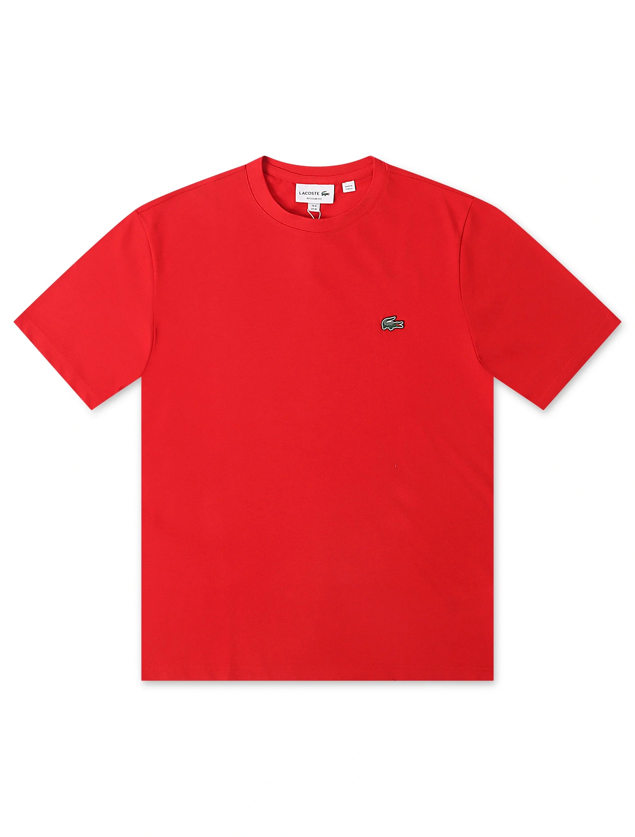 Lacoste Basic Logo Tee - Red by Denim Exchange