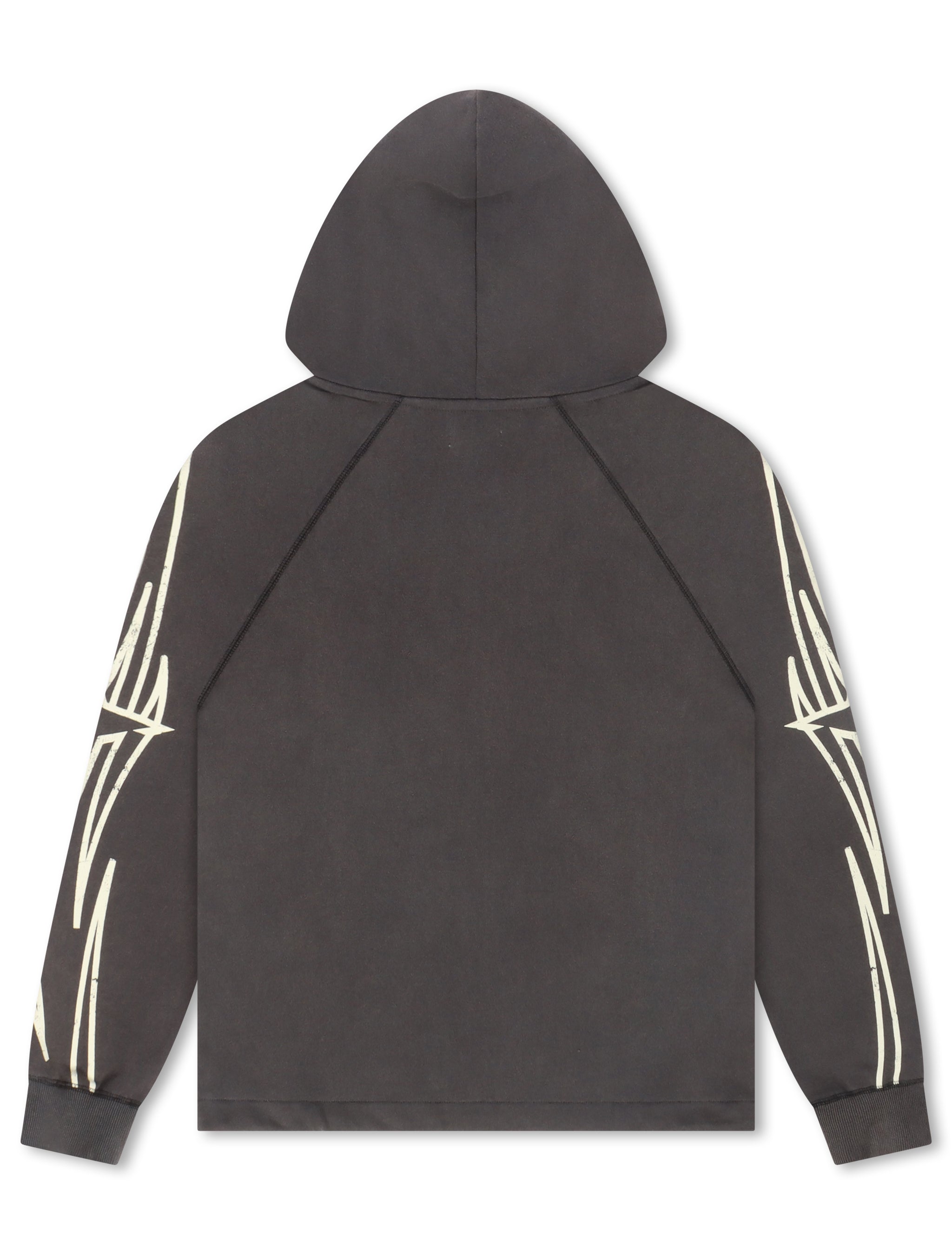 BLDG4 Streak Zip-up Hoodie - Charcoal Art by Denim Exchange