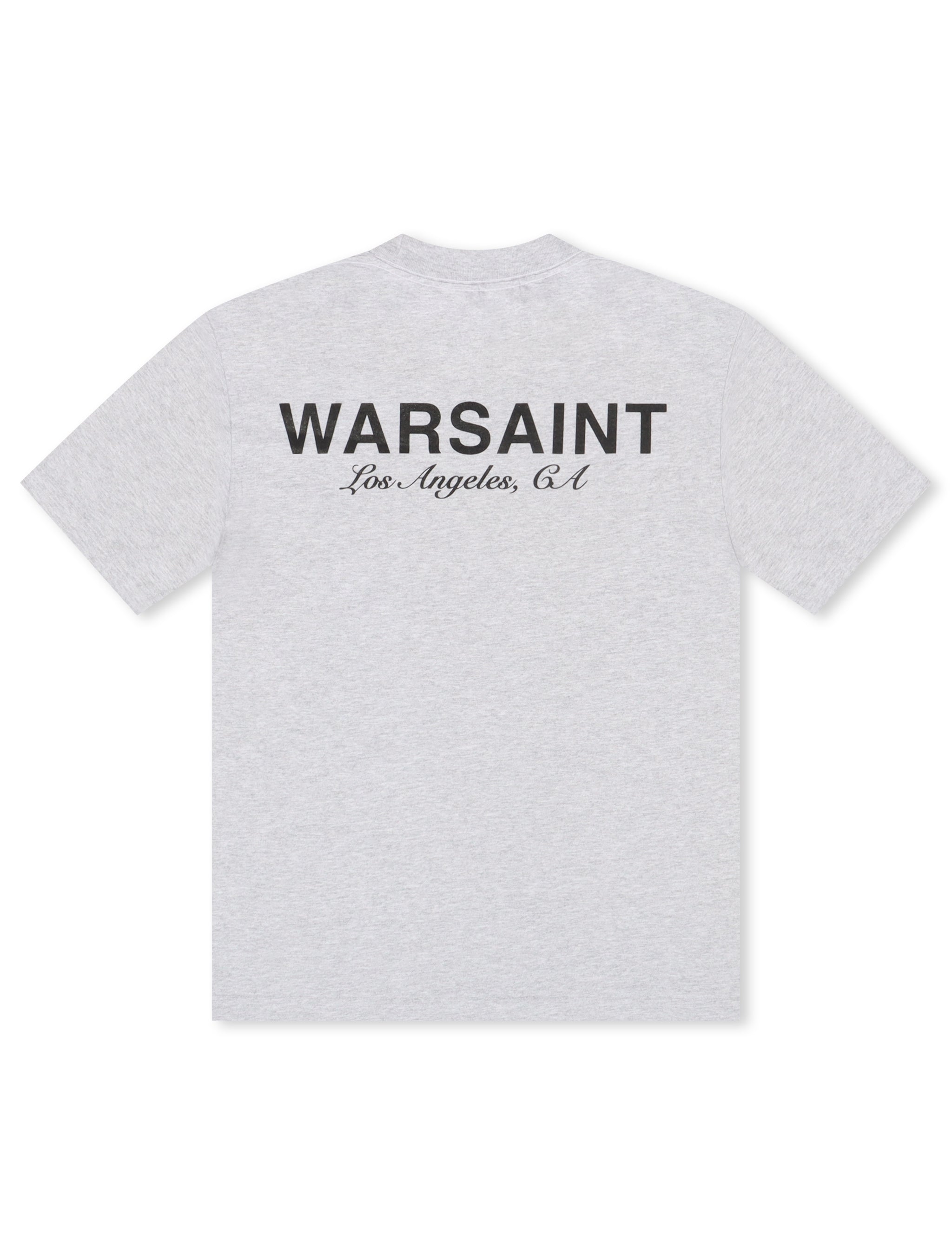 Warsaint Script Tee - Heather Grey by Denim Exchange