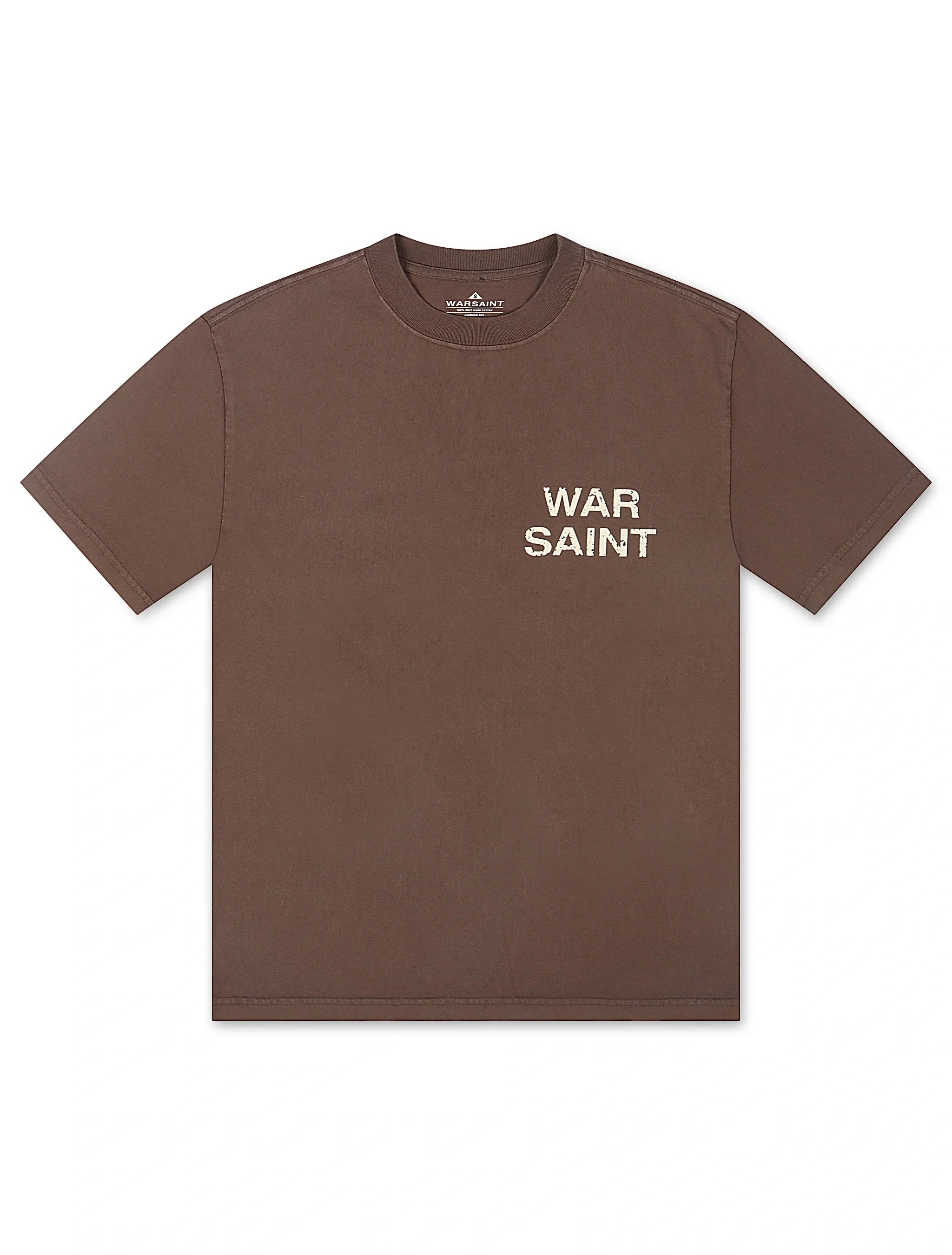 Warsaint LA Script Tee - Brown/White by Denim Exchange