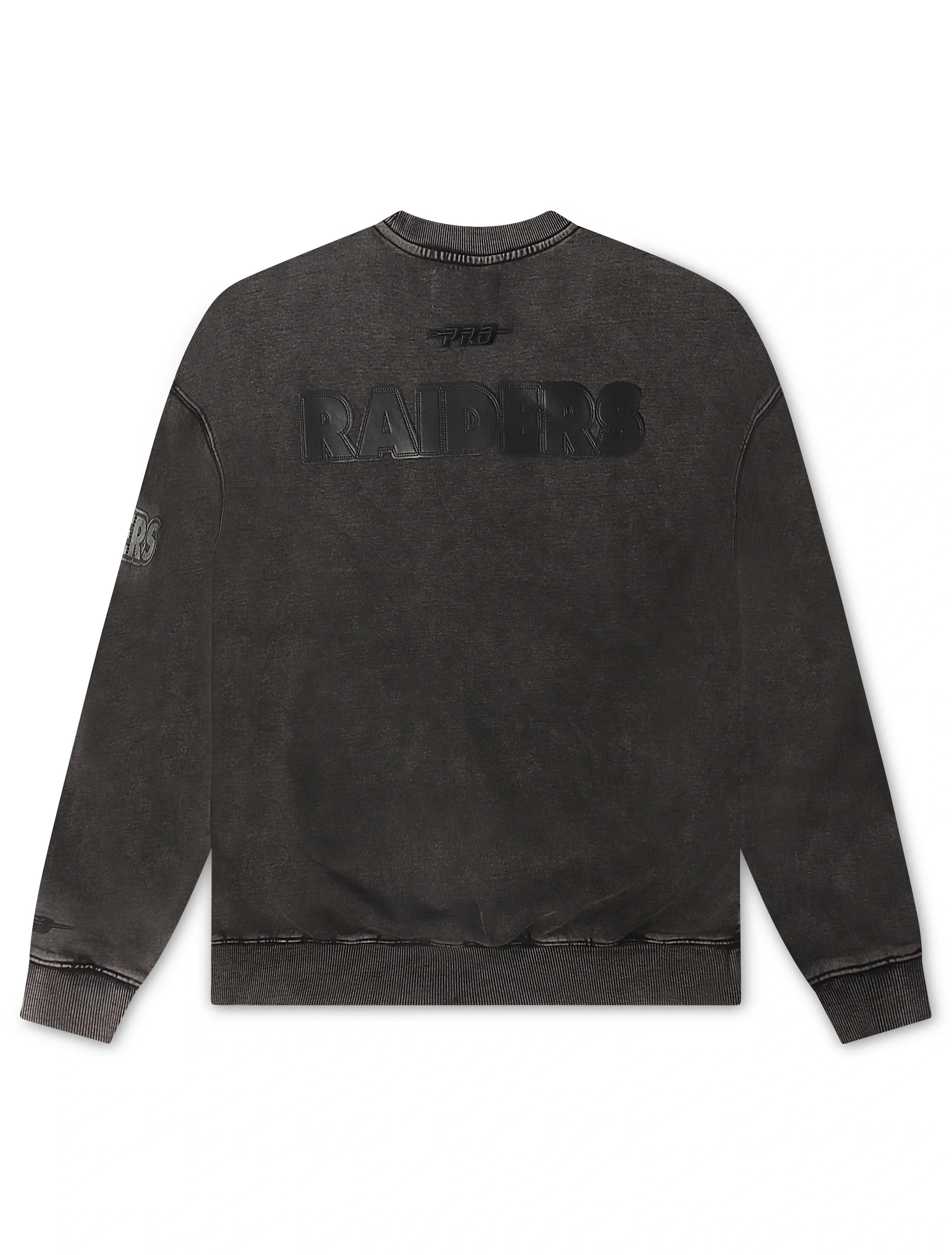 Pro Standard Raiders Enzyme Drop Shoulder Crewneck - Washed Black by Denim Exchange