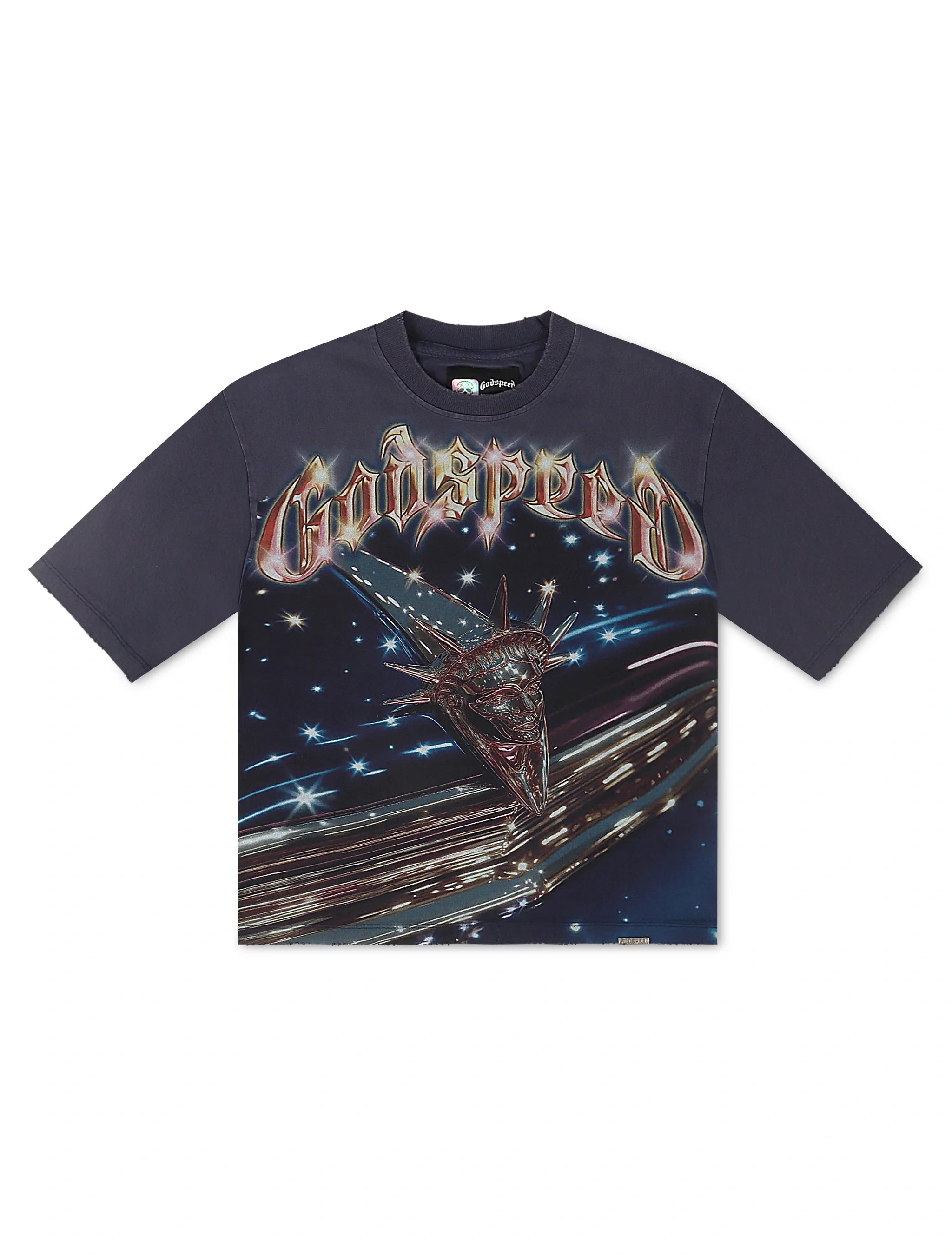 Godspeed Liberty Cruiser Boxy Tee - Navy by Denim Exchange