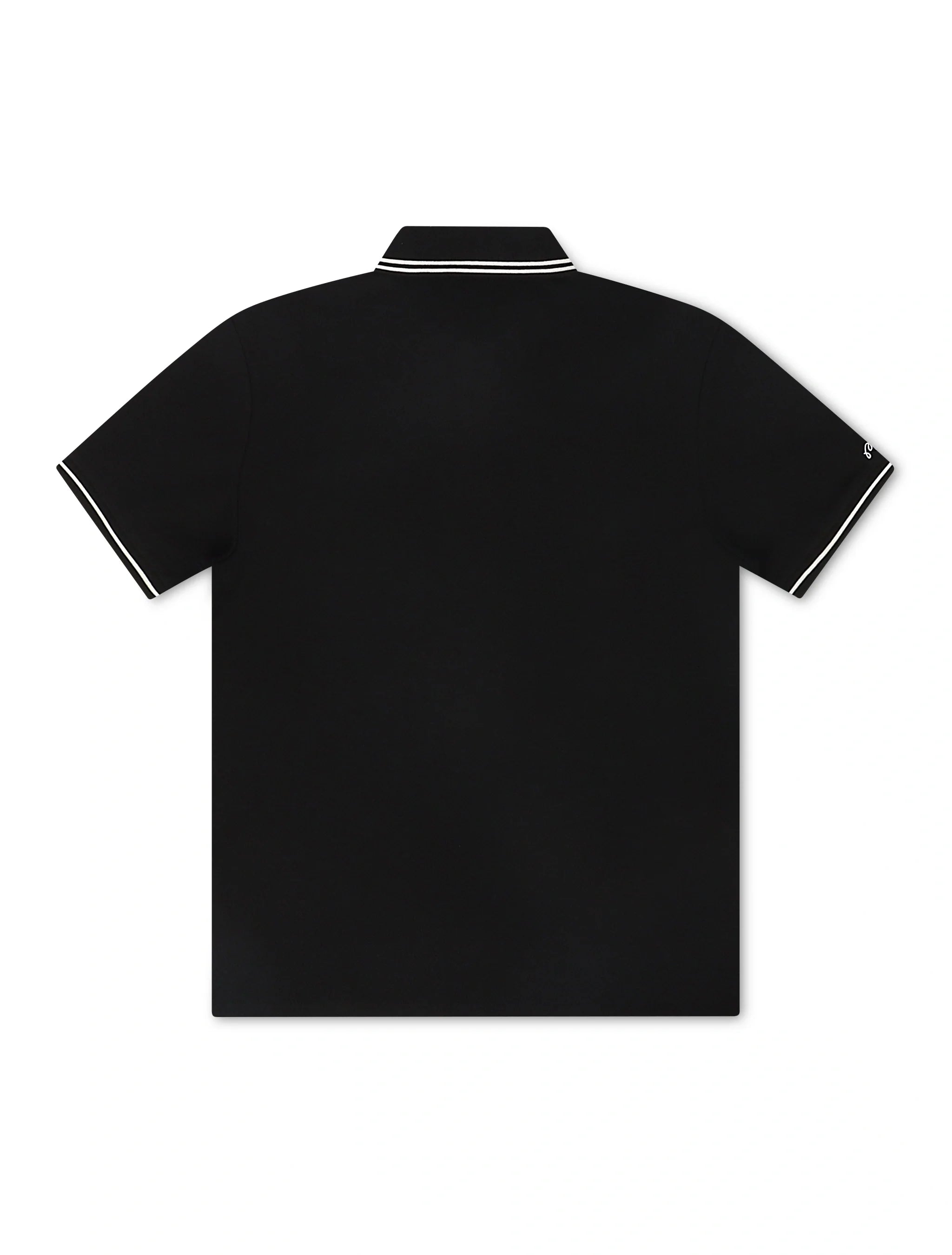 Malbon Fairway Applique Pique Polo - Black by Denim Exchange