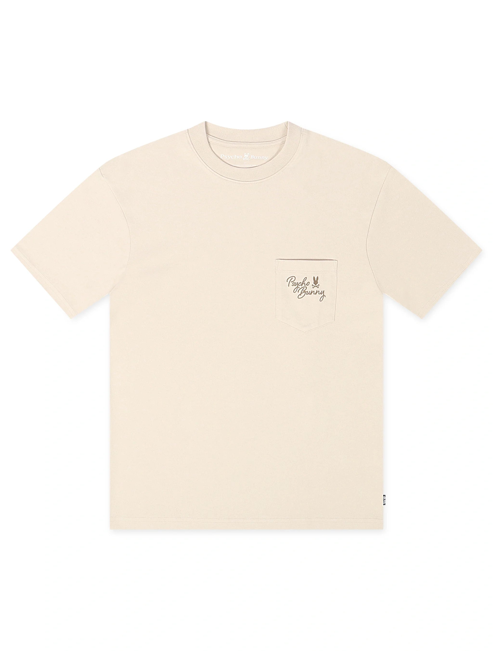 Psycho Bunny Desert Relaxed Pocket Tee - Natural Linen by Denim Exchange