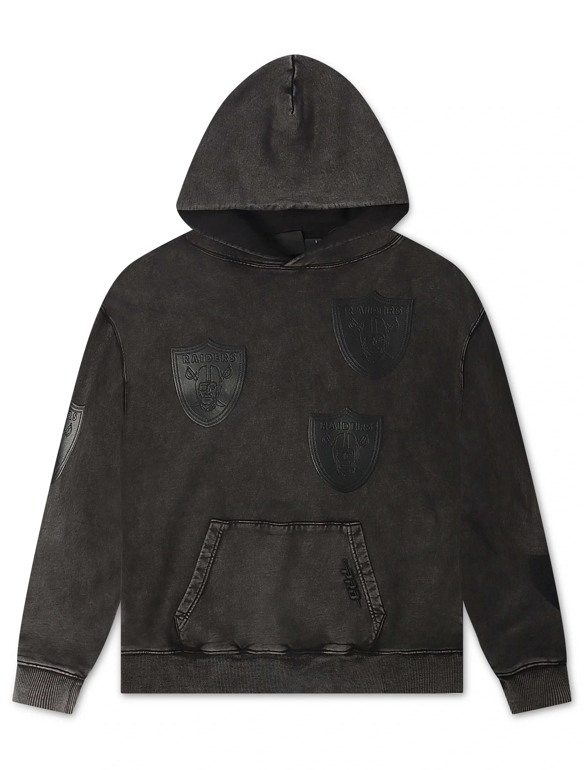 Pro Standard Raiders All Over Logo Hoodie - Washed Black by Denim Exchange