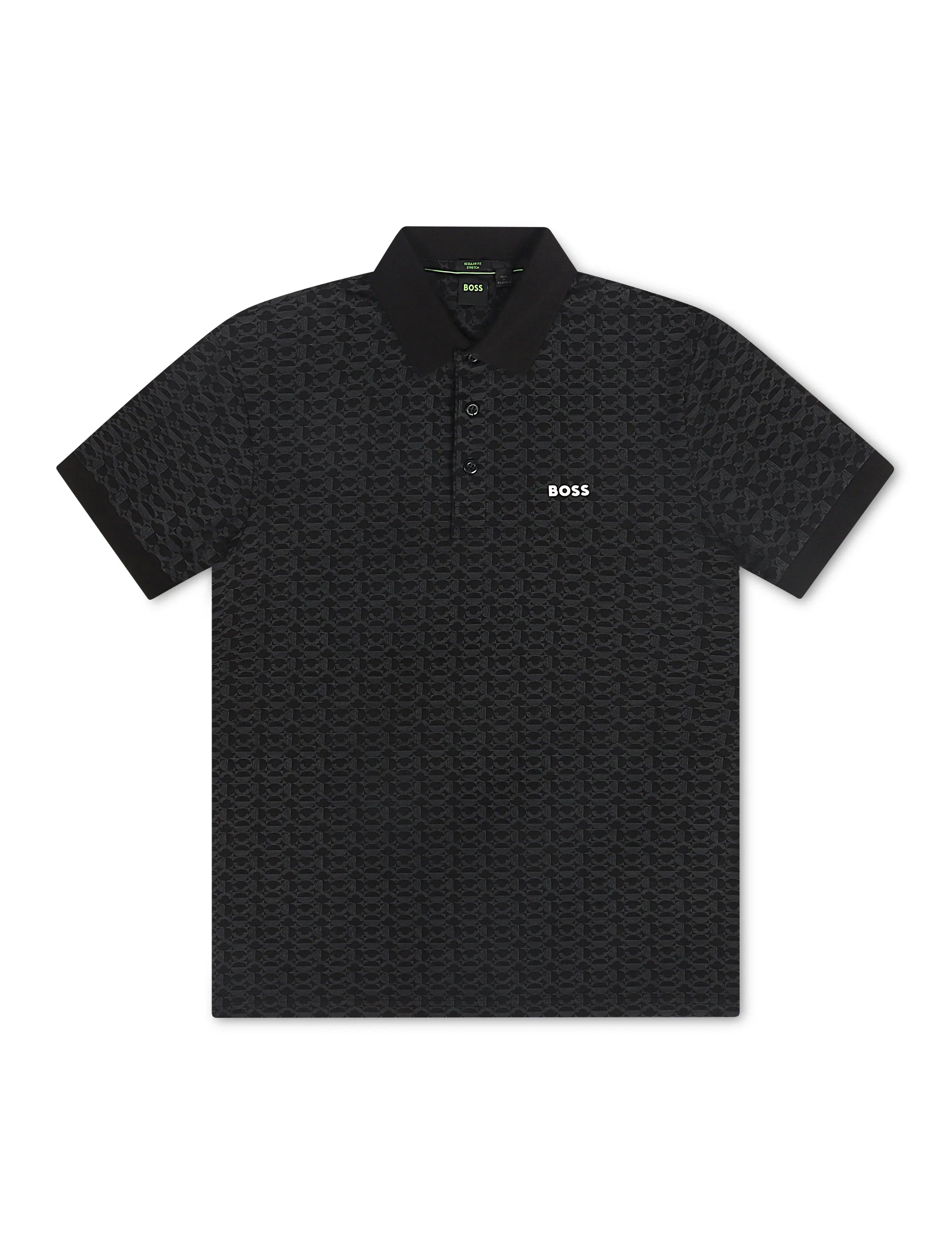 Boss Green Paddy Striped C Polo - Black by Denim Exchange