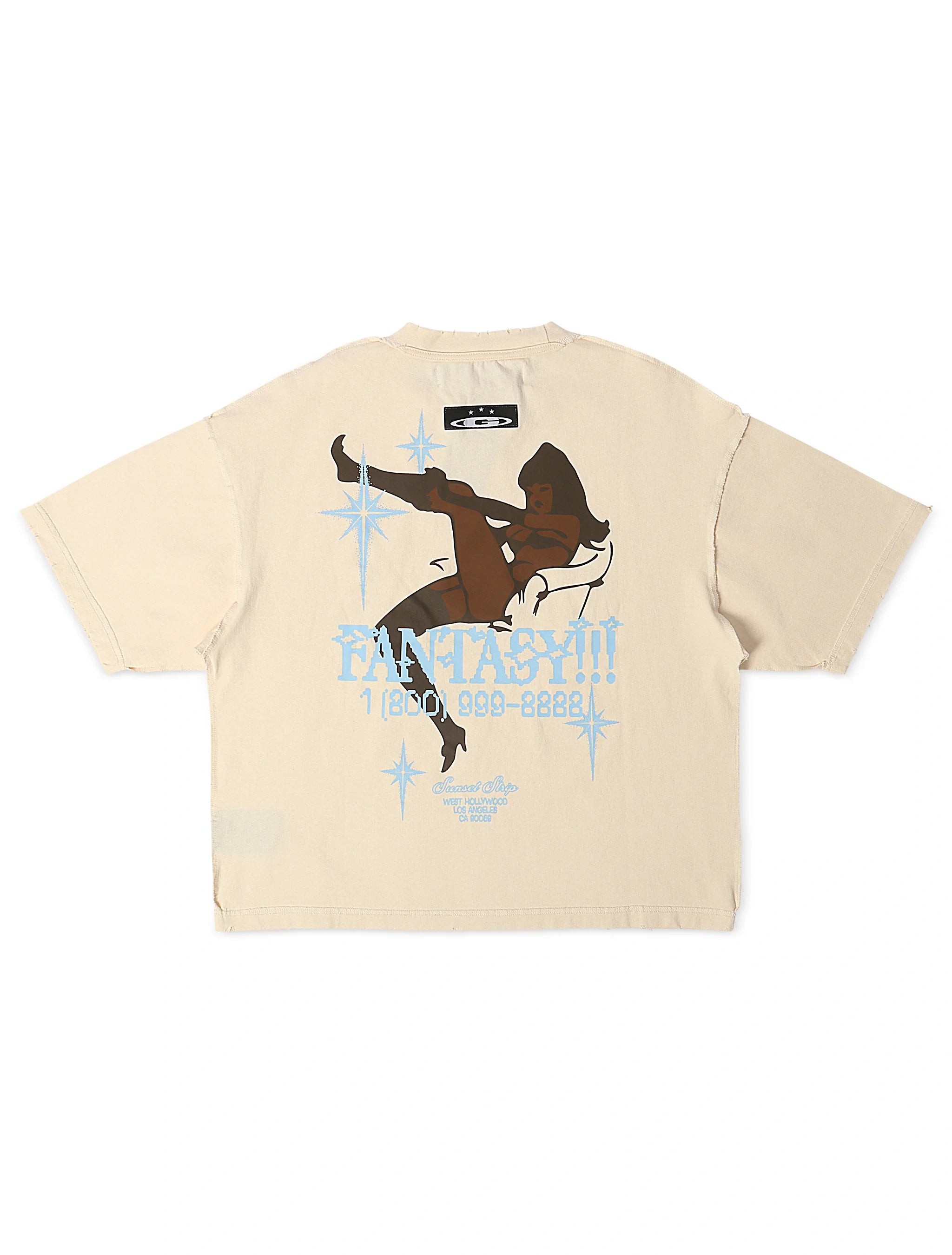 Gala Original Fantasy Cropped Tee - Cream by Denim Exchange