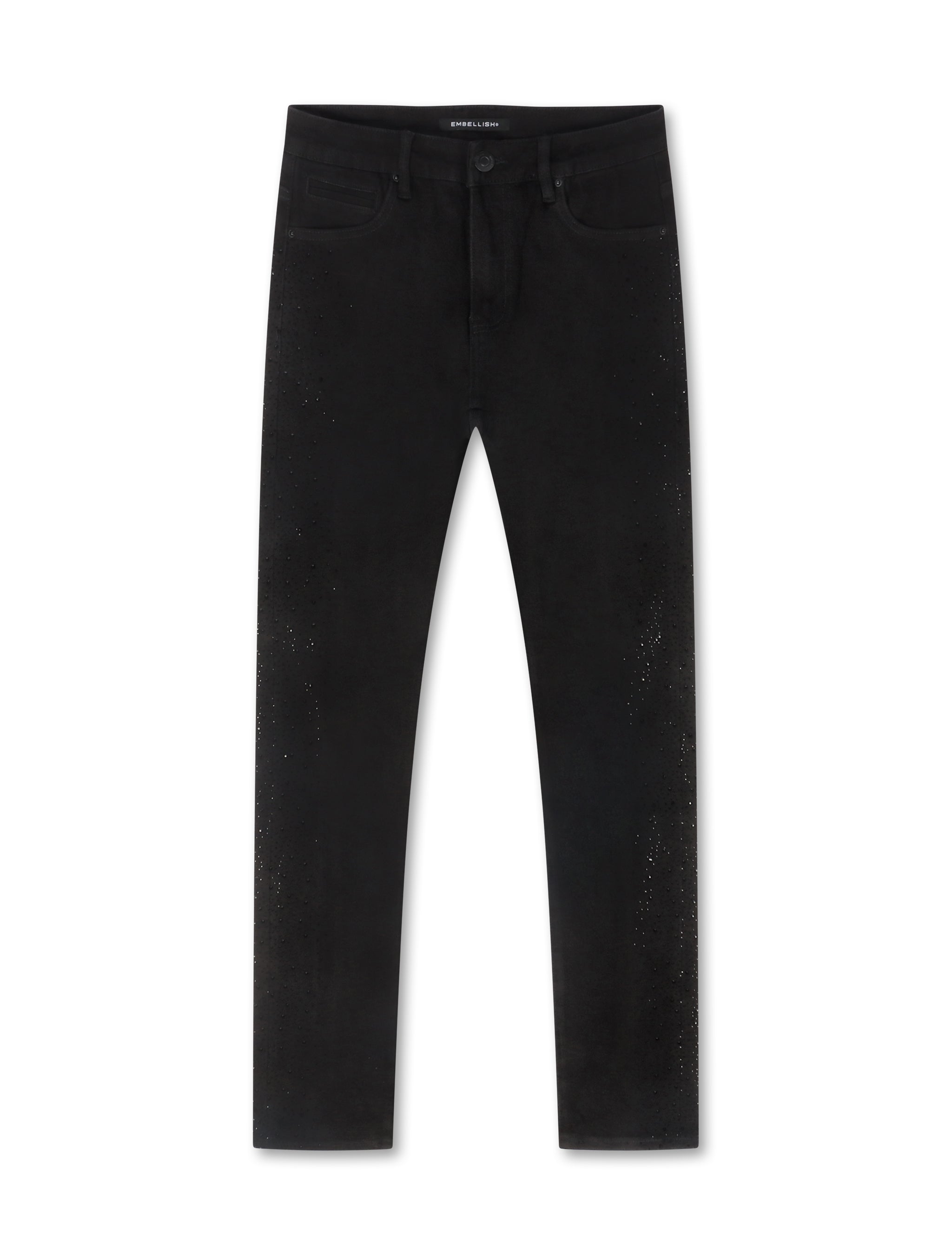 Embellish Frost Denim Rhinestone Jean - Black by Denim Exchange