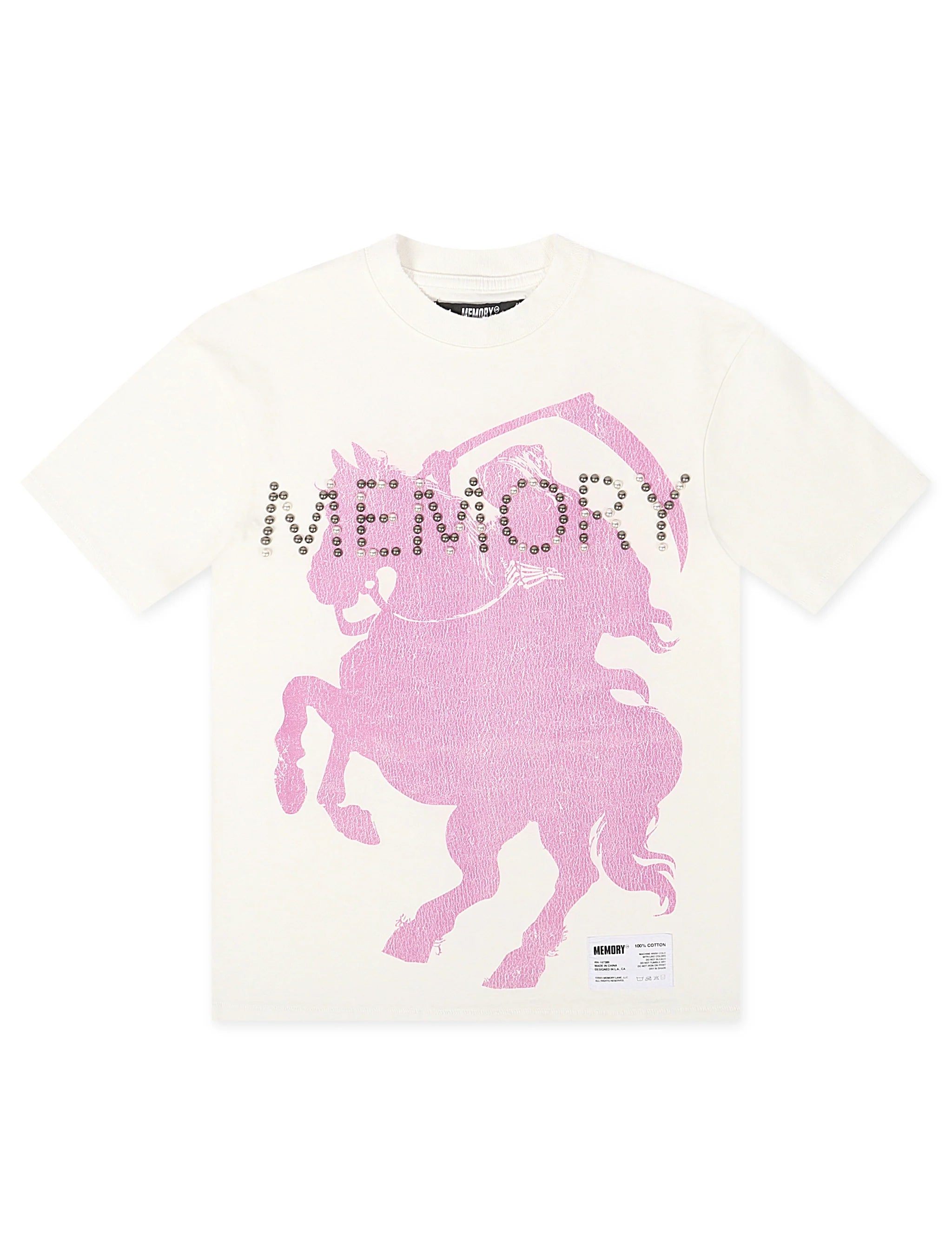 Memory Lane Studded Tee - White by Denim Exchange
