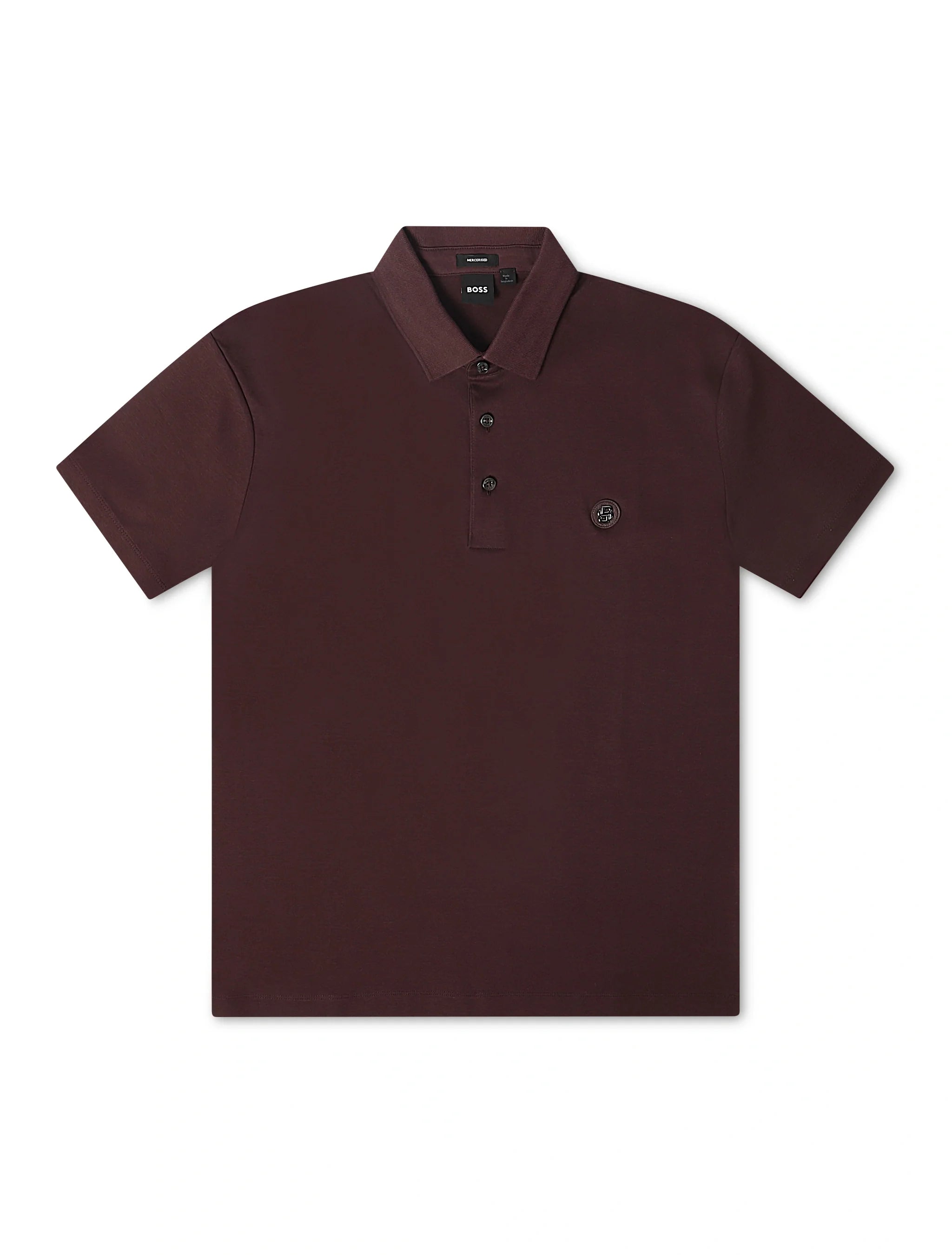Boss Double Monogram Polo - Burgundy by Denim Exchange