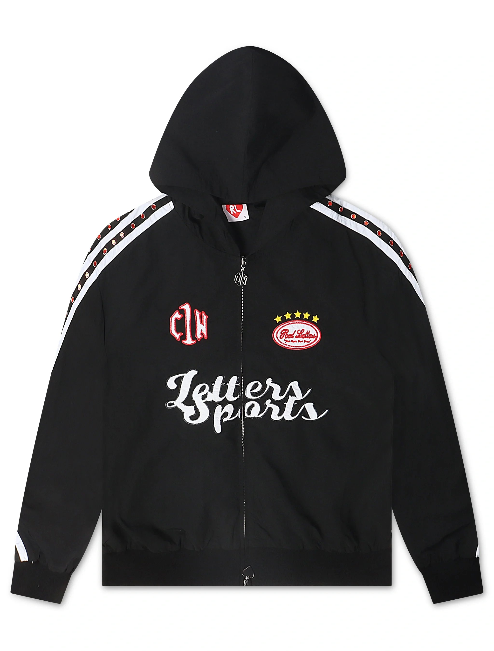 Red Letters x Cam Newton Rhinestone Hoodie - Black by Denim Exchange