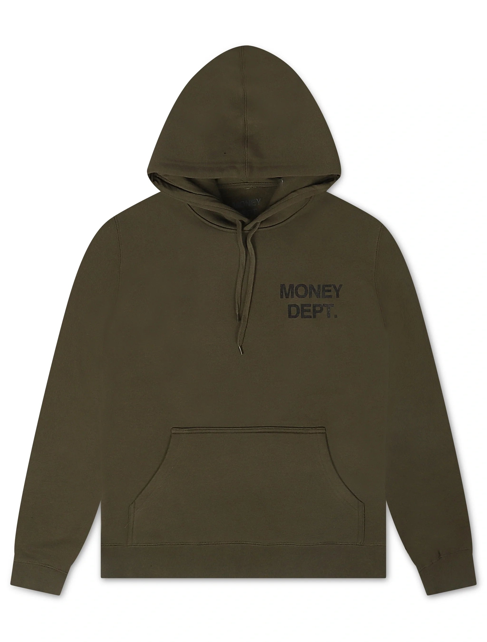 Money Dept. Print Hoodie - Olive/Black by Denim Exchange