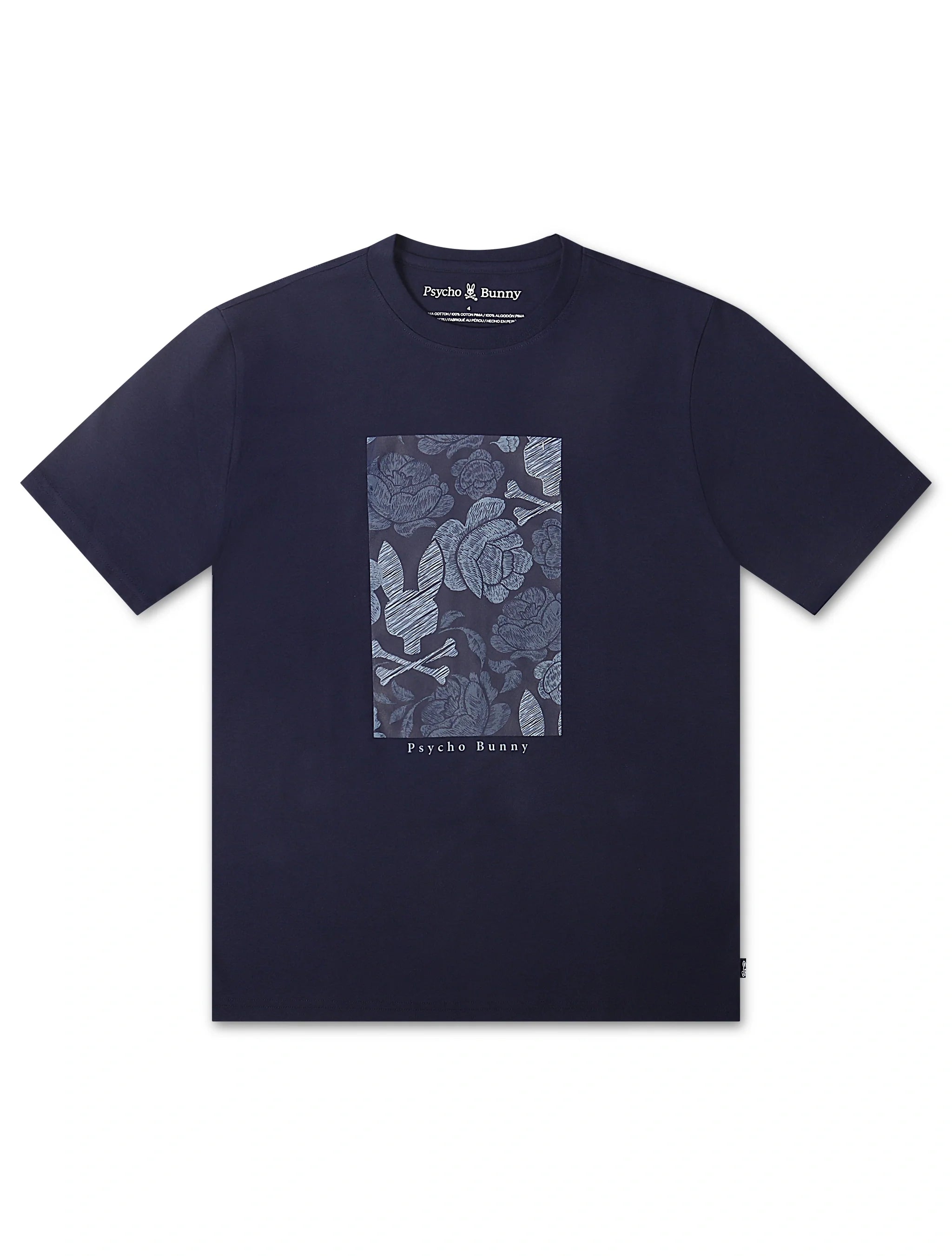 Psycho Bunny Rowen Graphic Tee - Blue by Denim Exchange
