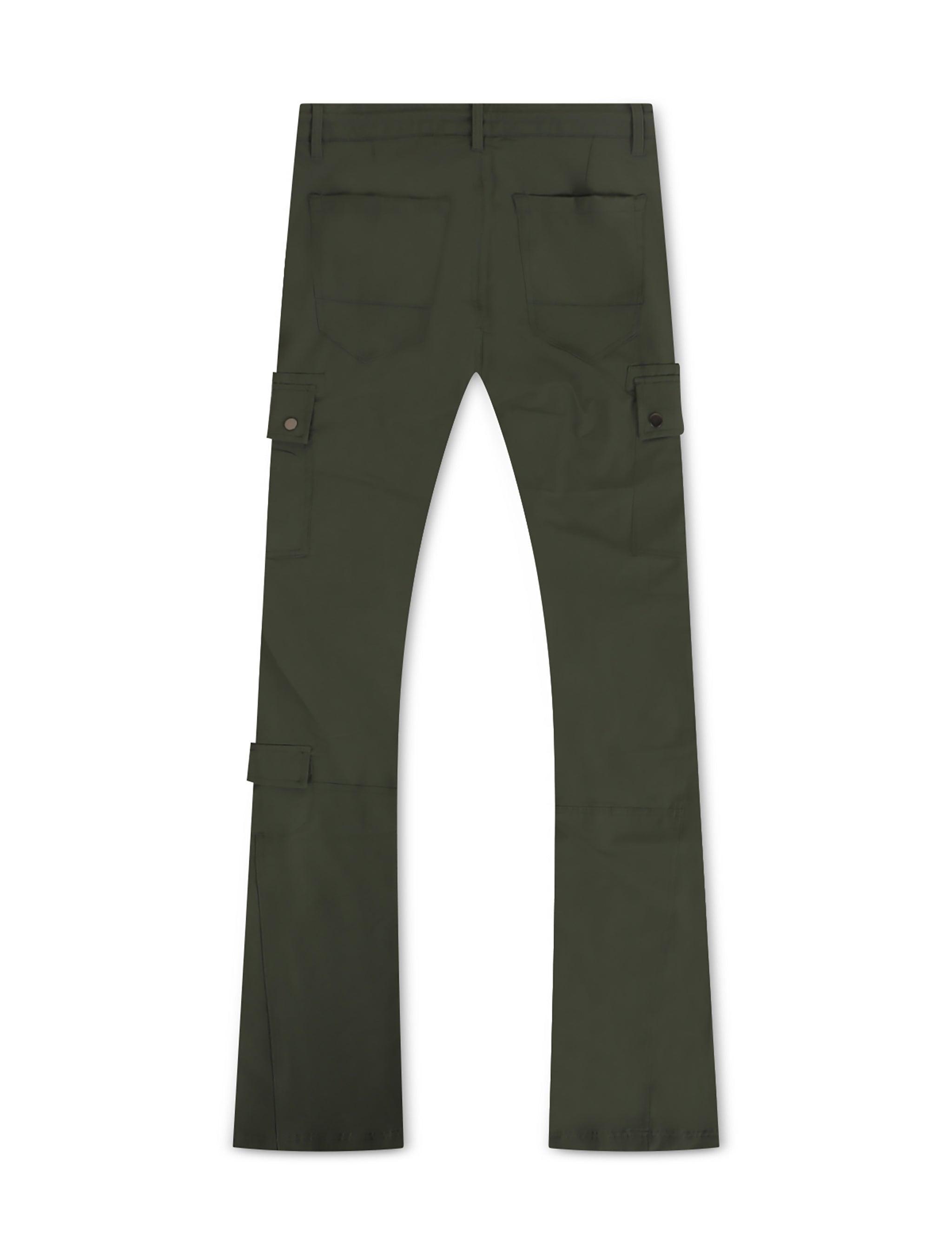 Jordan Craig Stacked Rodeo Polyester Cargo Pants - Olive by Denim Exchange