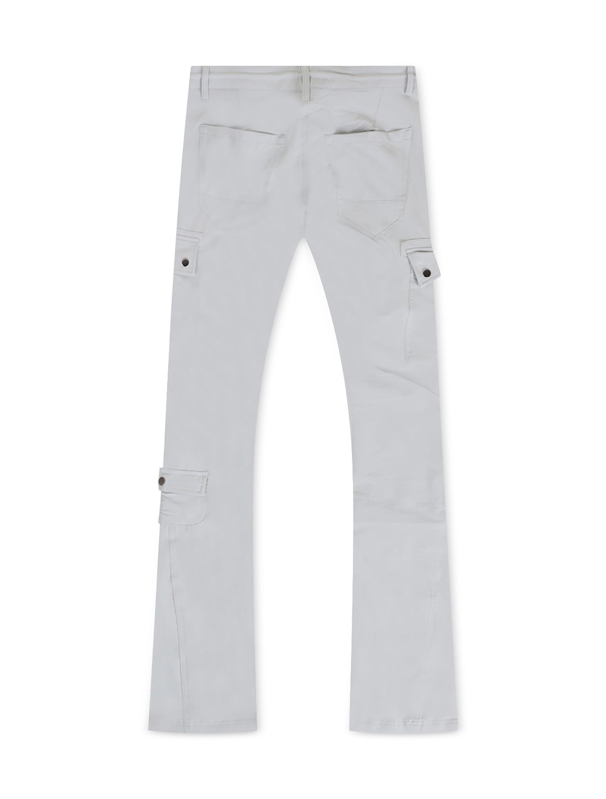 Jordan Craig Stacked Rodeo Polyester Cargo Pants - Grey by Denim Exchange