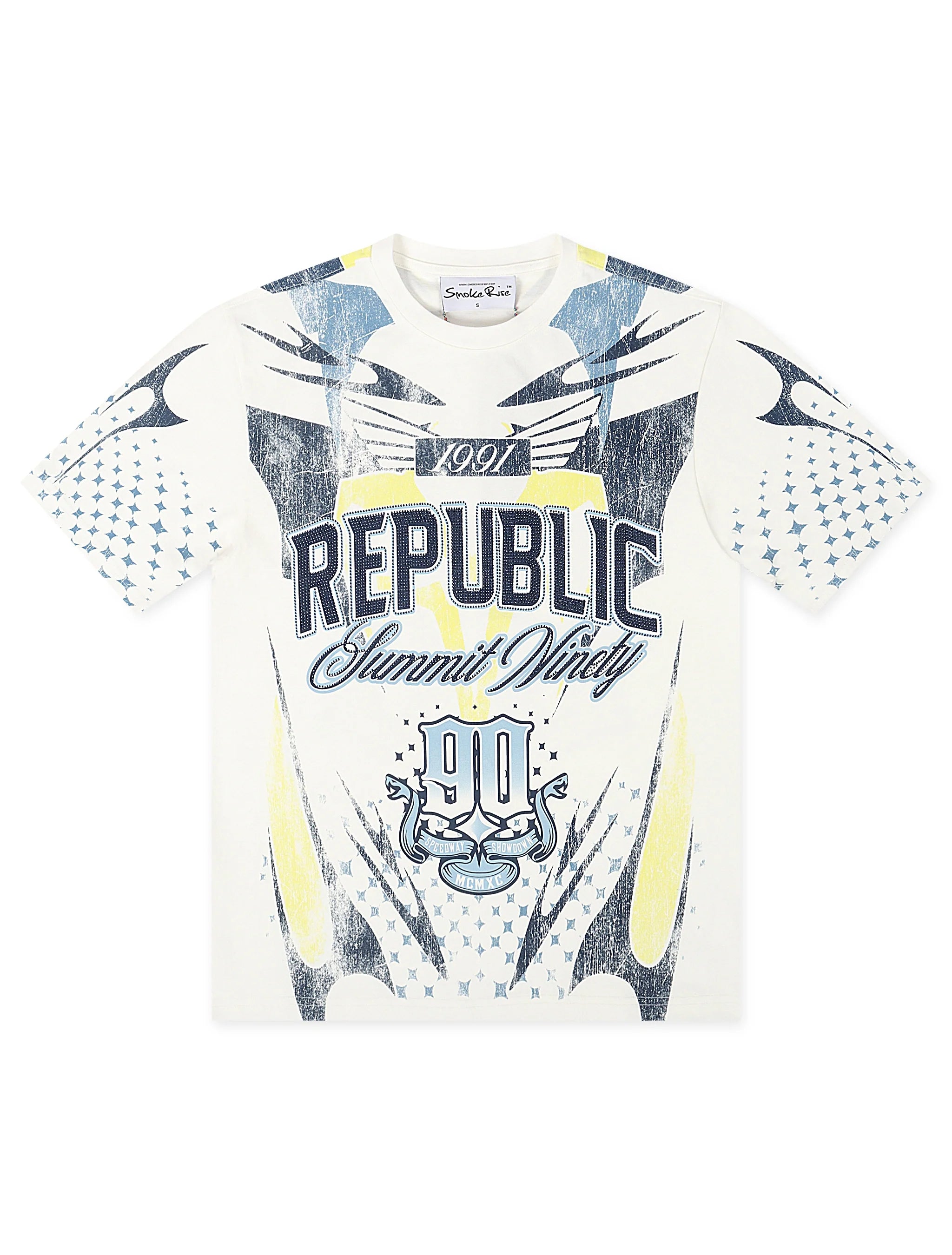 Smoke Rise Republic Tee - Boy Blue by Denim Exchange